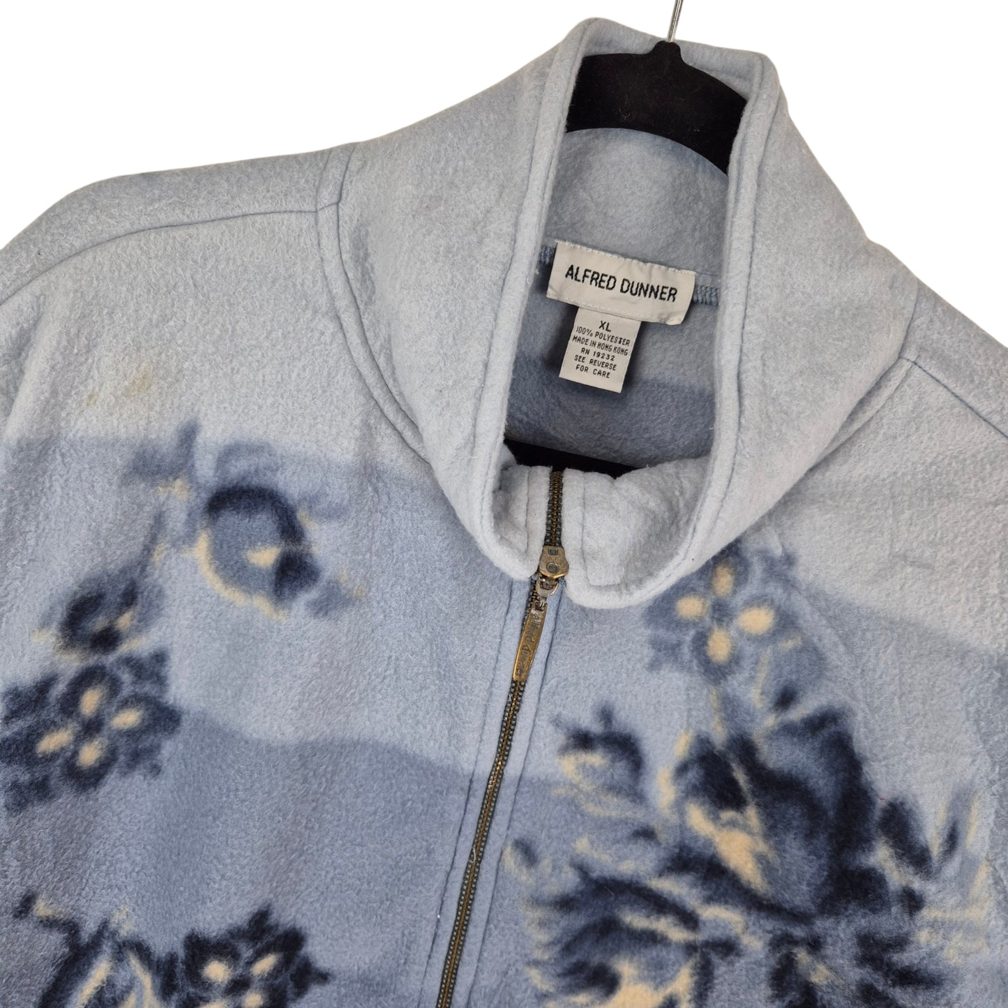 Vintage Alfred Dunner 90's Blue Fleece Zip Jumper Size XL
