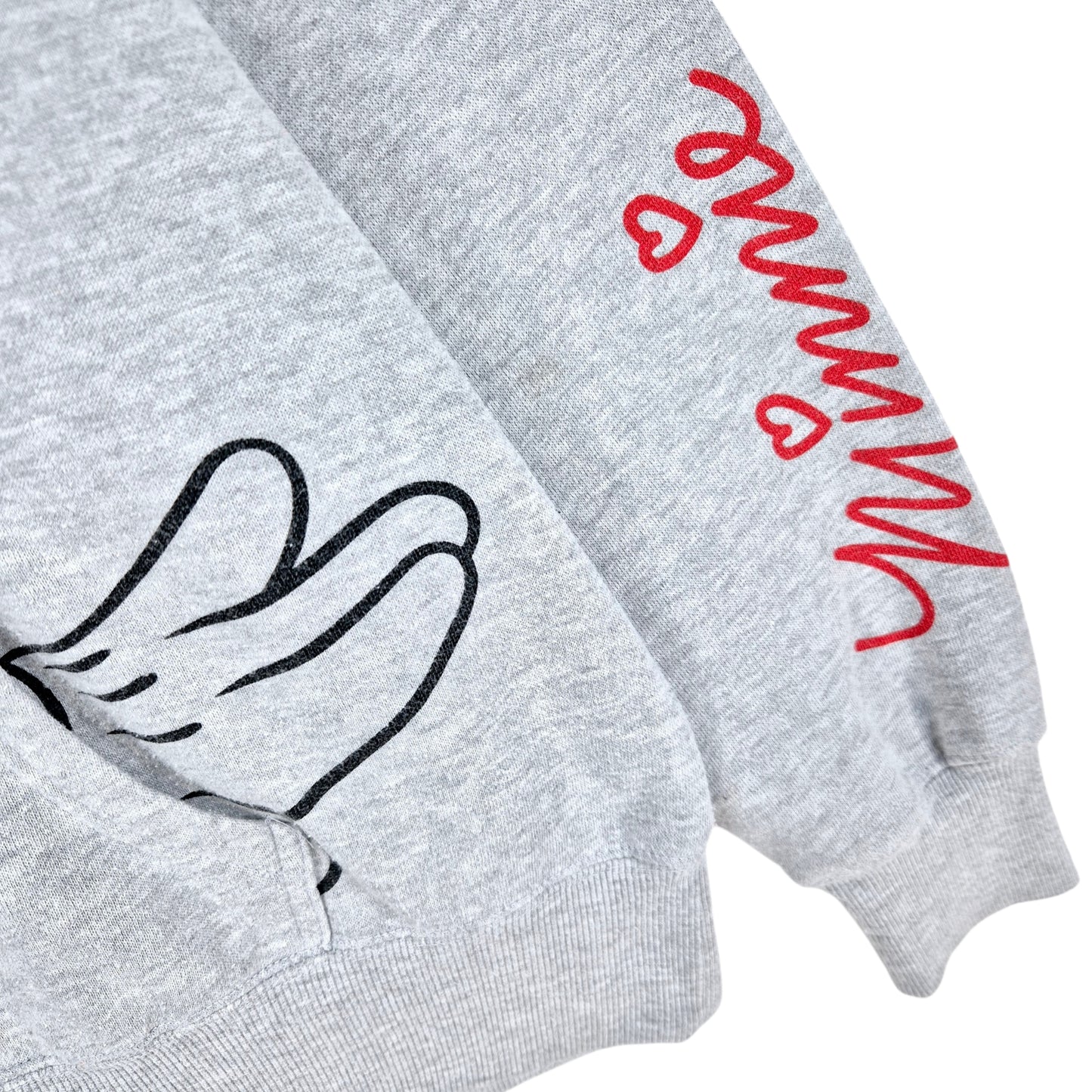 Disney Minnie Mouse Womens Light Grey Hoodie Size XL