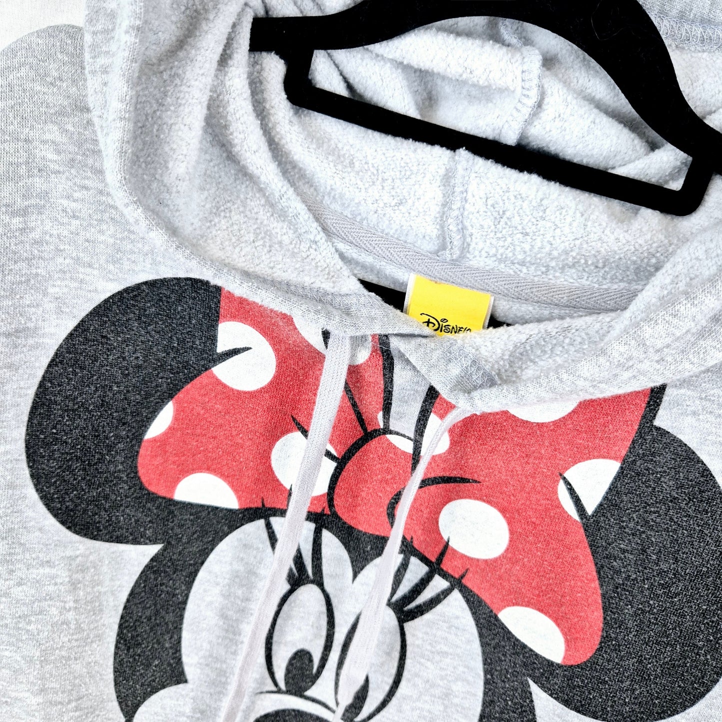 Disney Minnie Mouse Womens Light Grey Hoodie Size XL