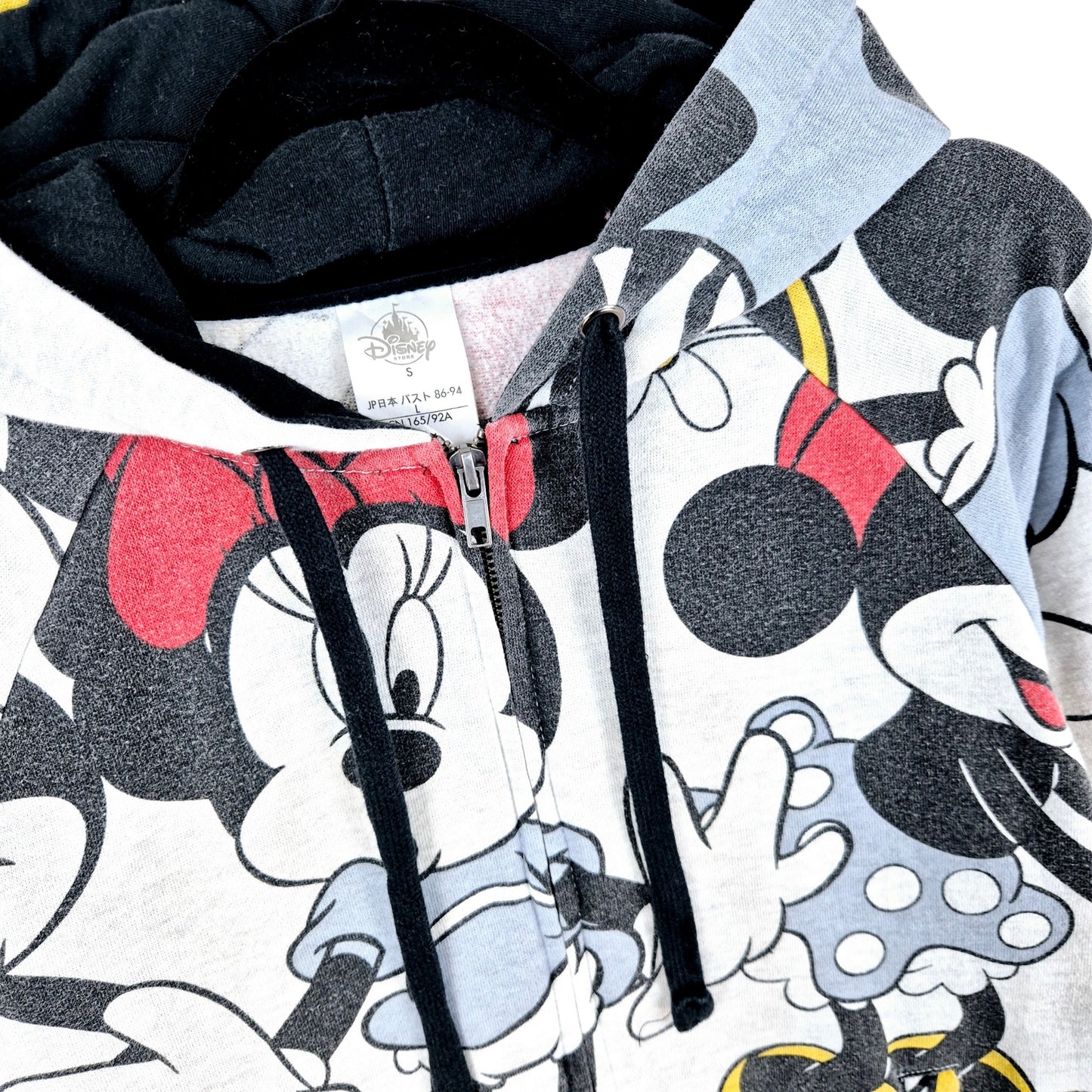 Disney Minnie Mouse Light Grey Hoodie Size S