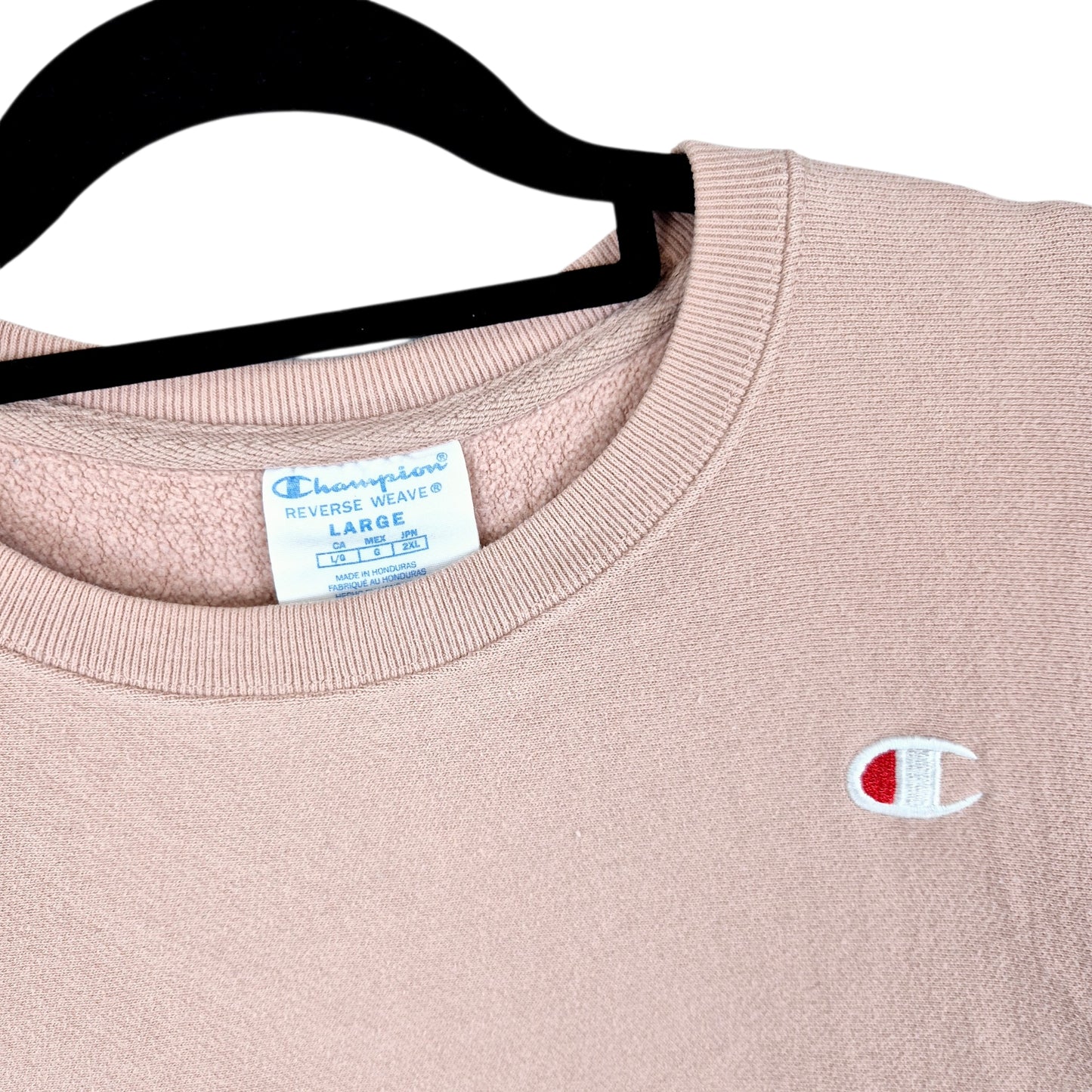 Champion Reverse Weave Womens Light Pink Crewneck Sweater Size L