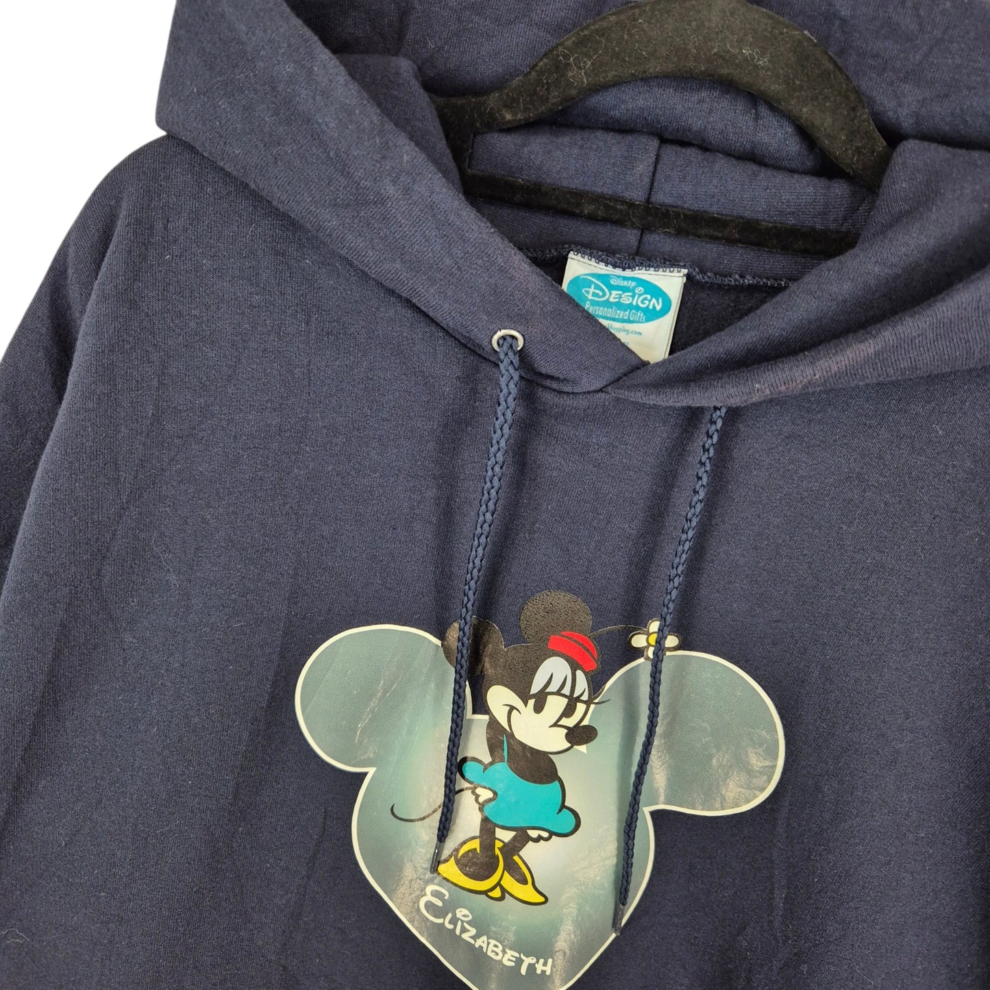 Disney Minnie Mouse Elizabeth Dark Blue Personalized Hoodie Size XL