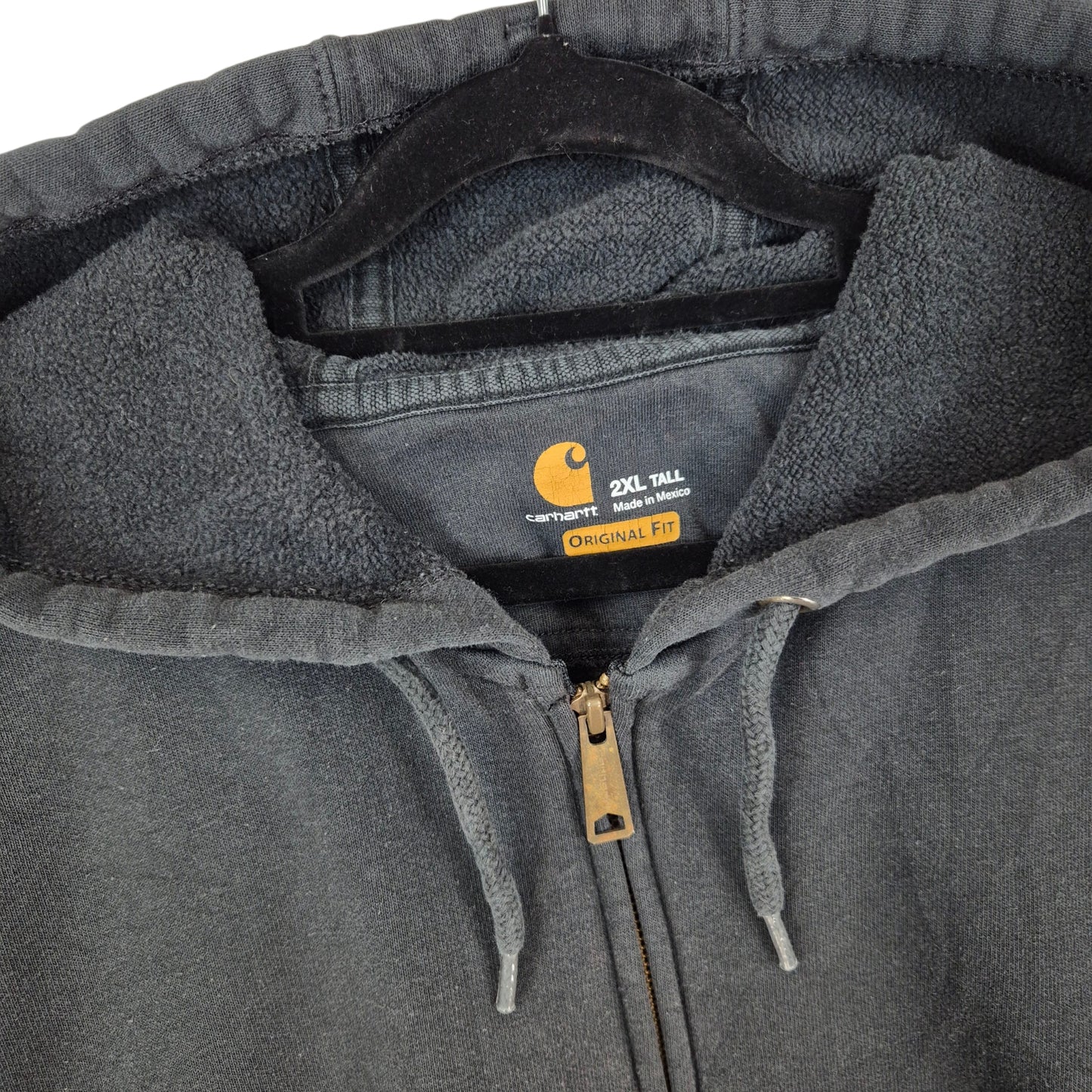 Carhartt Black Heavy Zip Hoodie Size 2XL