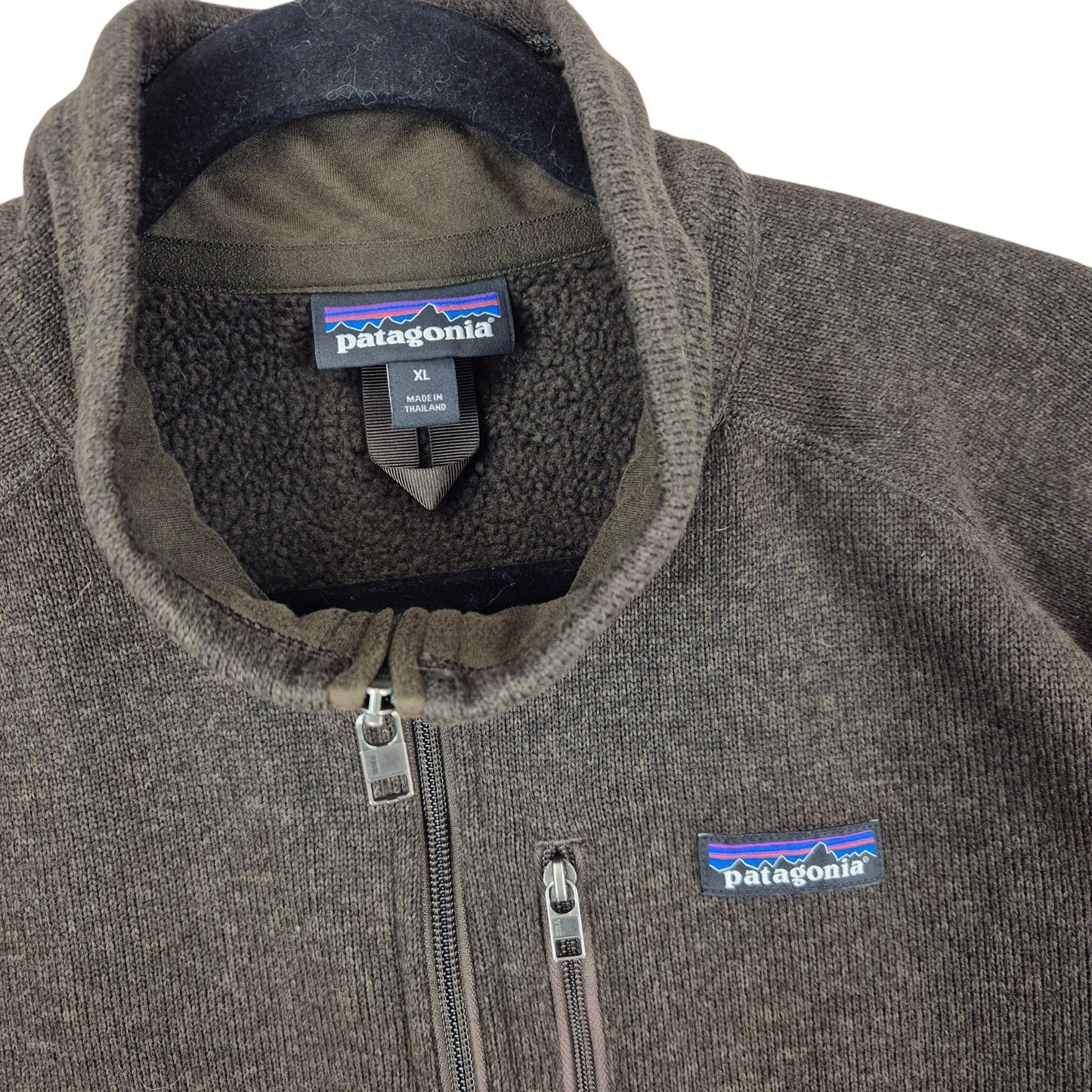 Patagonia Brown Quarter Zip Fleece Jumper Size XL