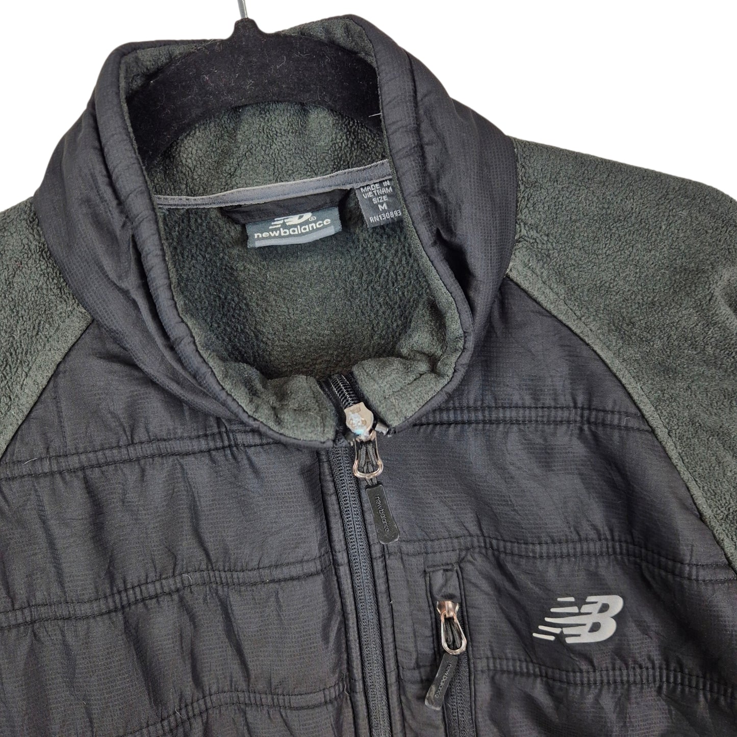 New Balance Dark Grey Fleece Zip Jumper Size M