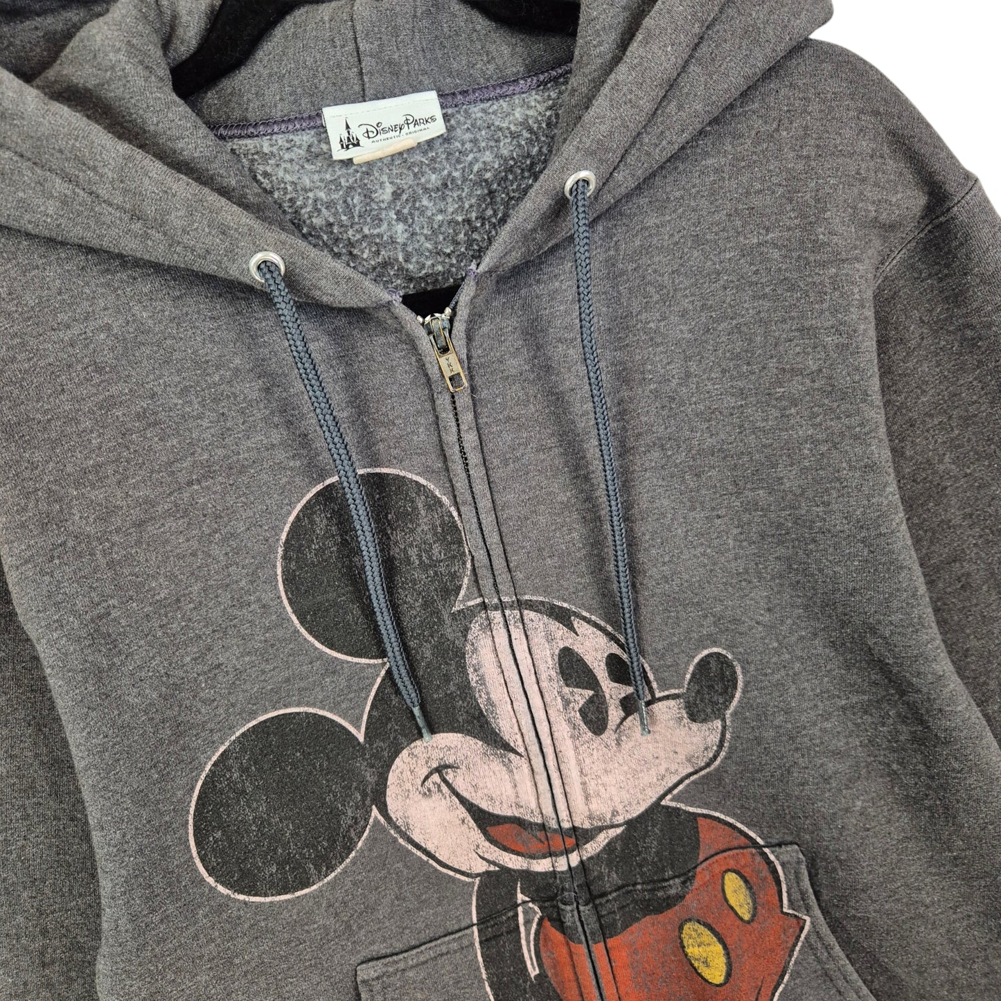 Disney Mickey Mouse Grey Zip Hoodie Size S