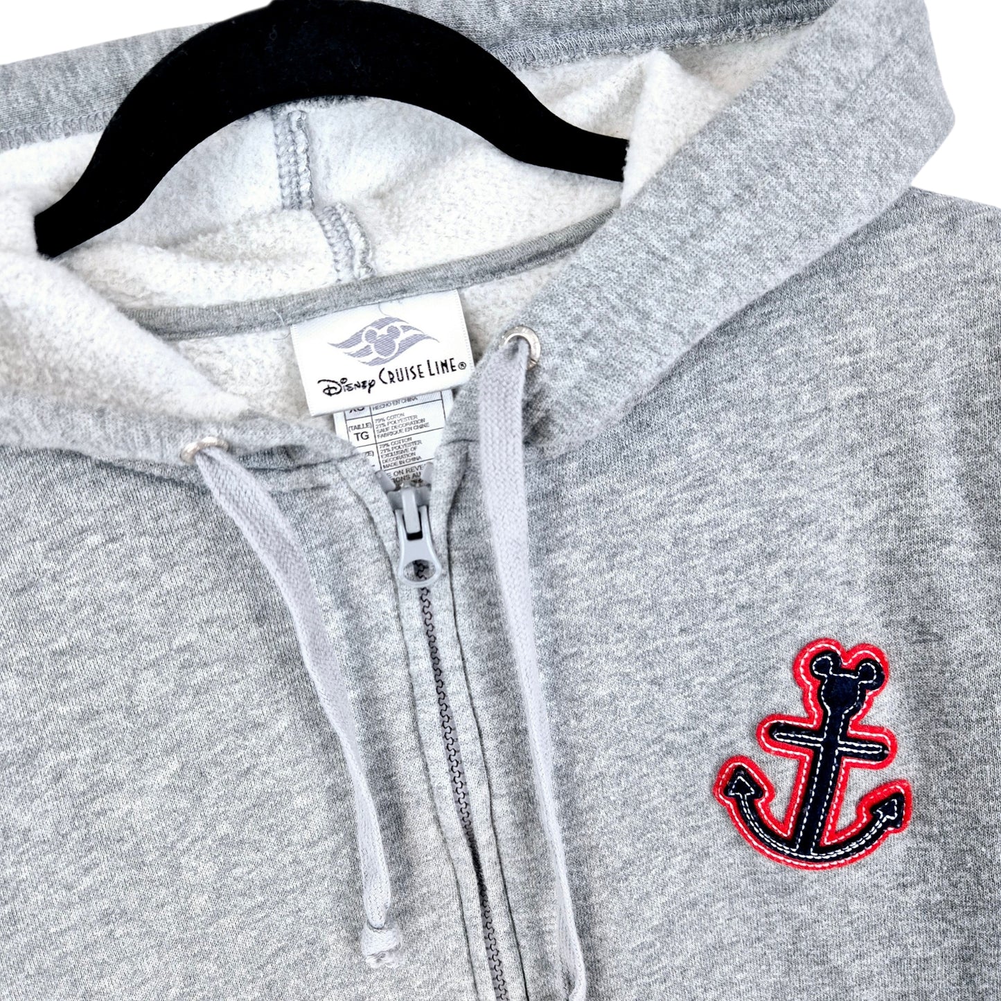Disney Cruise Line Grey Zip Hoodie Size M