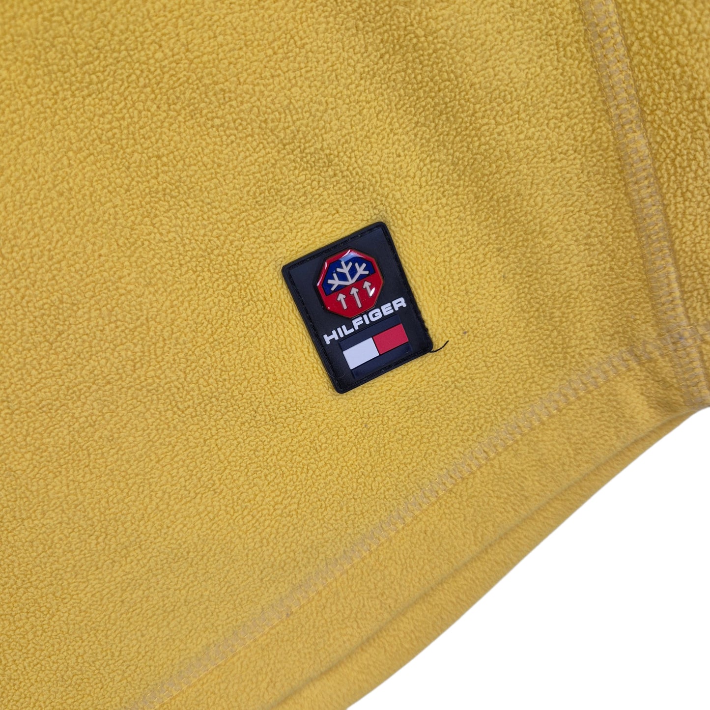 Tommy Hilfiger Yellow Quarter Zip Fleece Jumper Size L