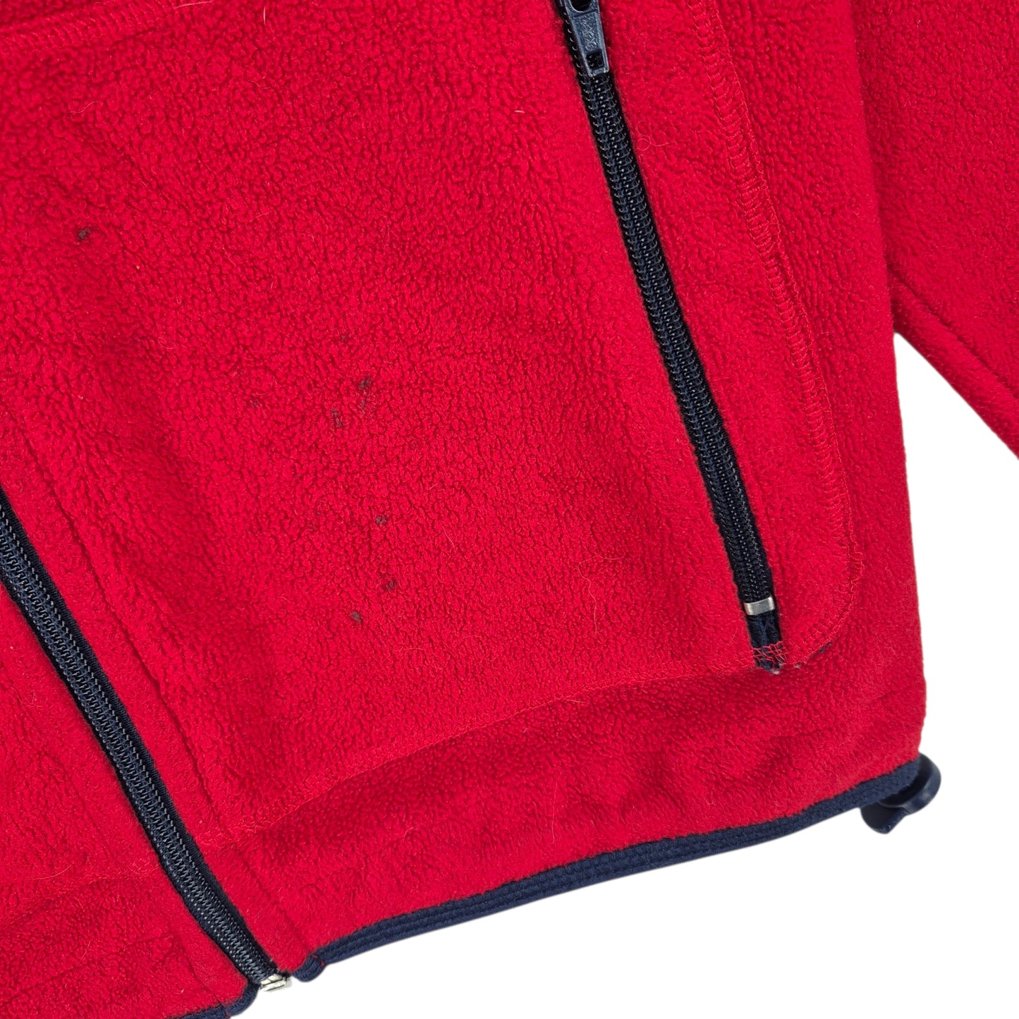 Vintage Tommy Hilfiger 90's Womens Red Fleece Zip Jumper Size M