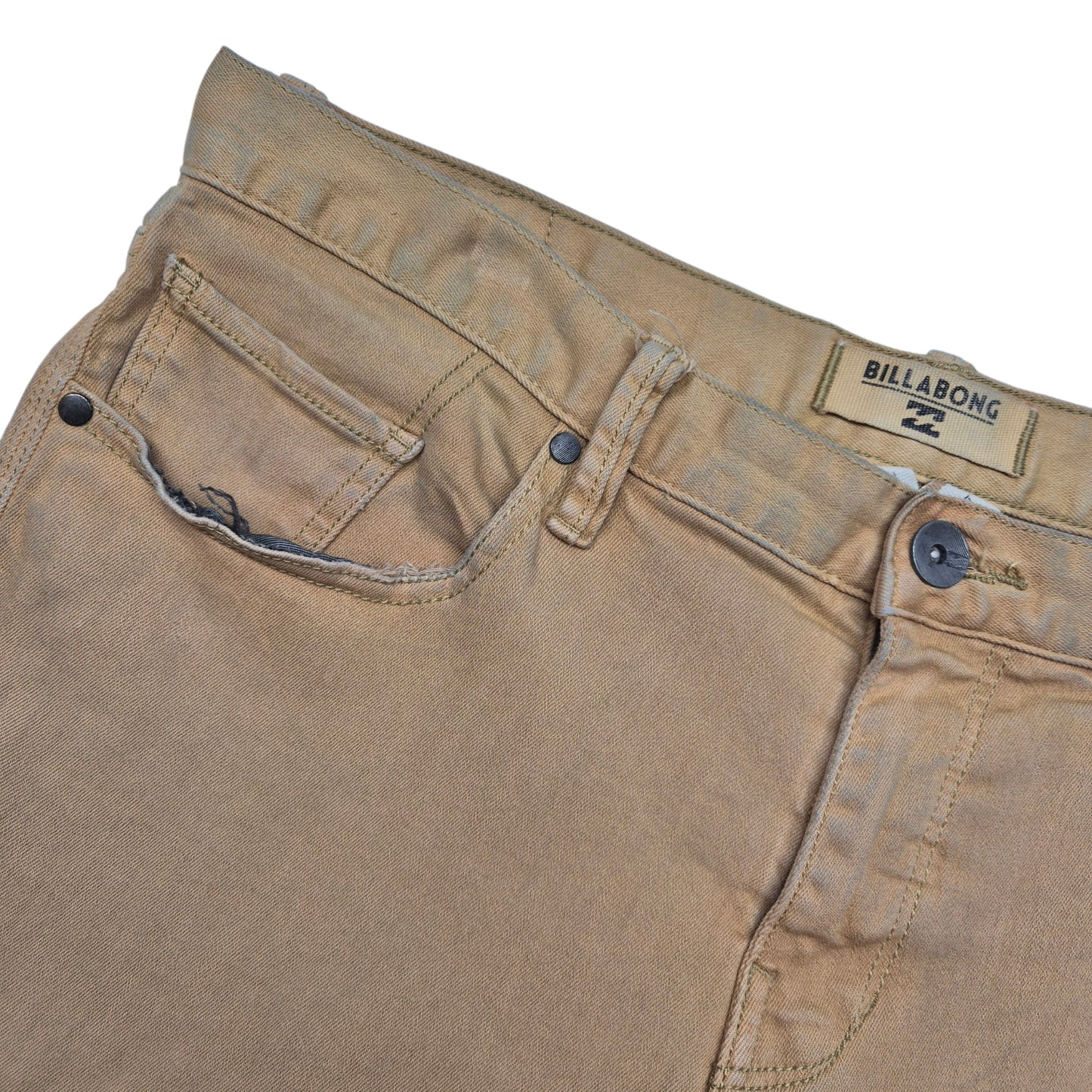 Billabong Jeans Brown Straight Leg Stretch Denim W34