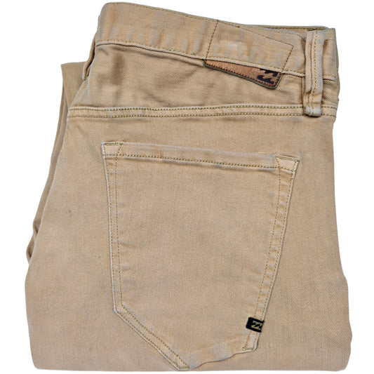 Billabong Jeans Brown Straight Leg Stretch Denim W34