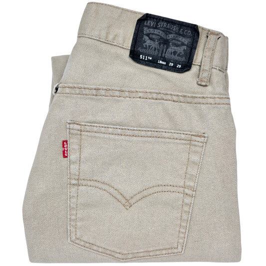 Levis 511 Jeans Light Brown Straight Leg Denim W30