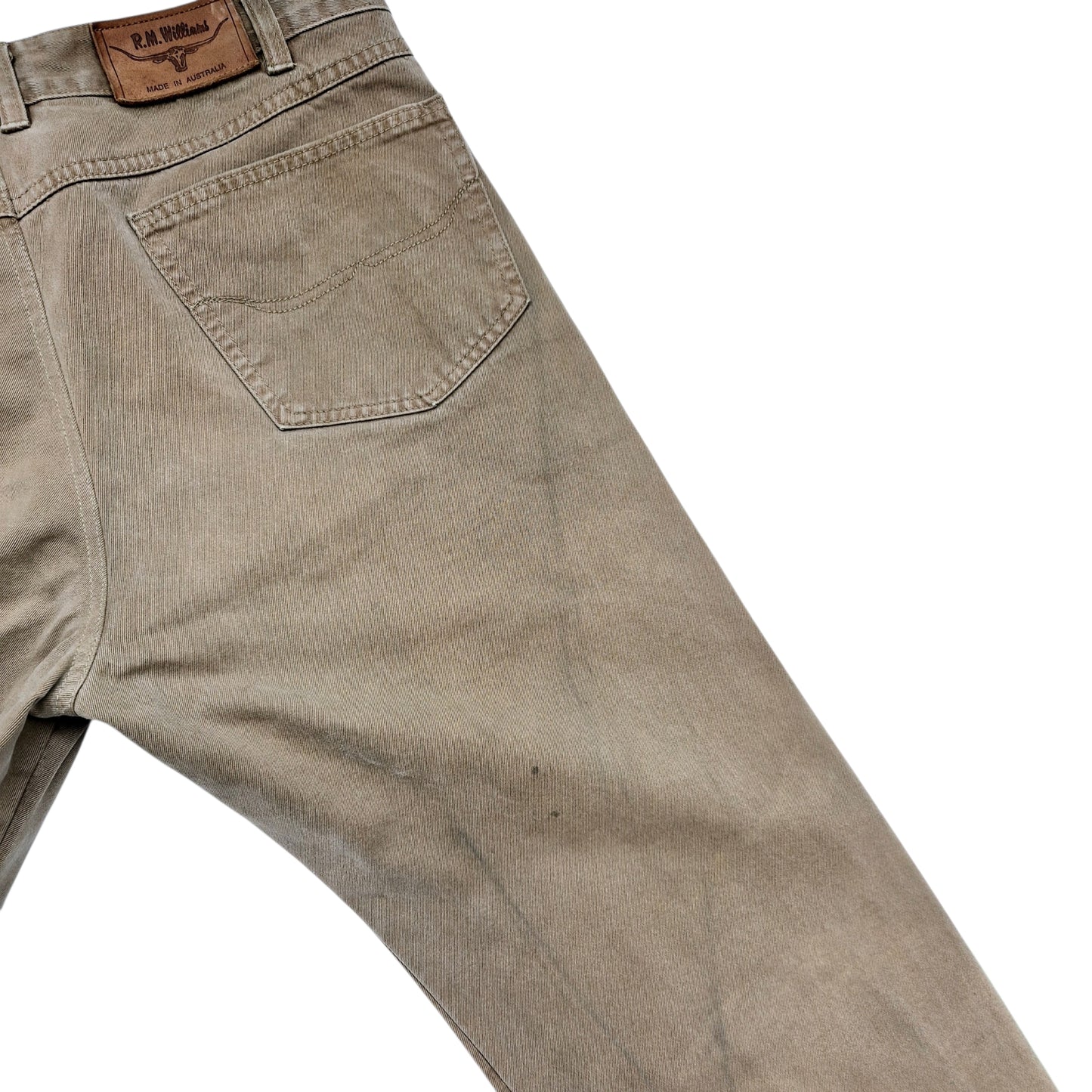 Vintage RM Williams Jeans 90's Brown Australia Made Denim W35