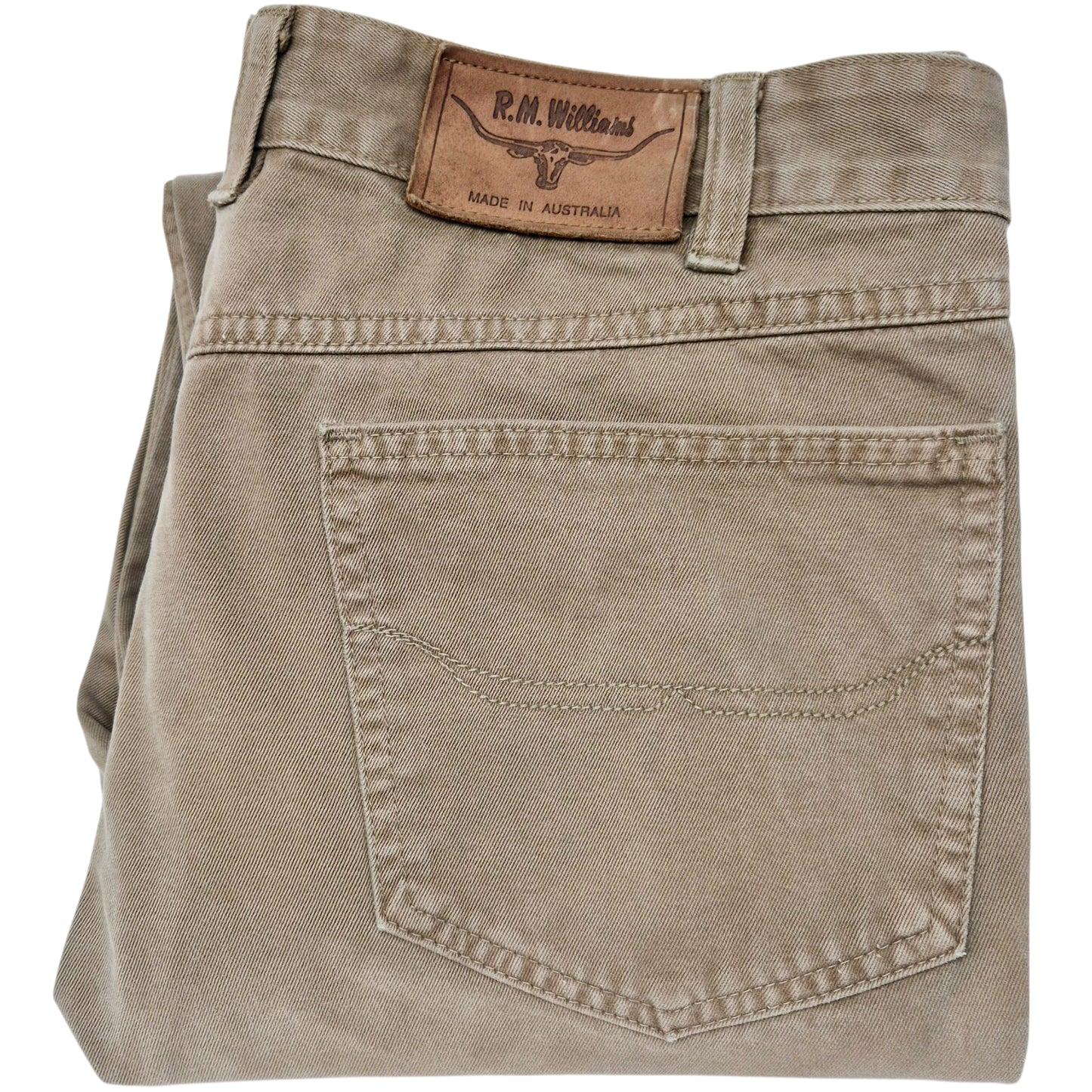 Vintage RM Williams Jeans 90's Brown Australia Made Denim W35