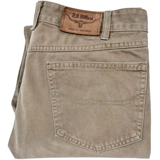 Vintage RM Williams Jeans 90's Brown Australia Made Denim W35