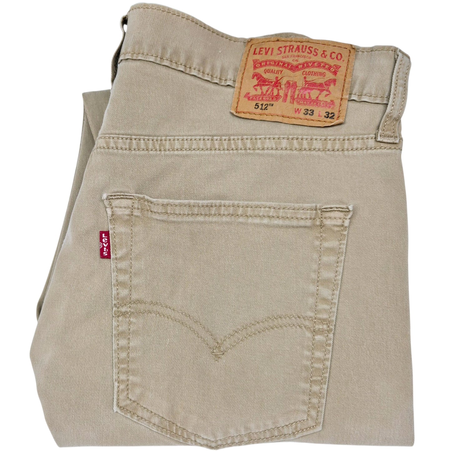 Levis 512 Jeans Light Brown Slim Stretch Denim W34