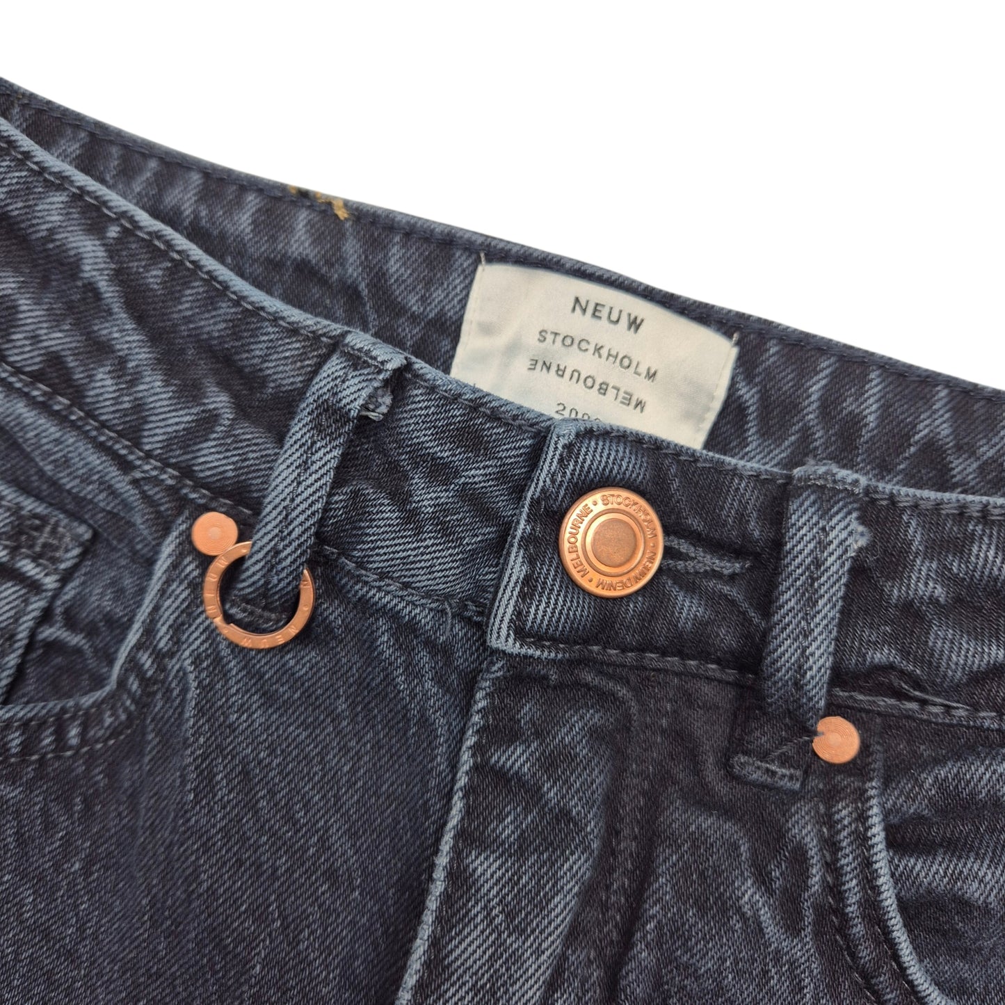 NEUW Jeans Womens Dark Blue Lola Heavy Slim Tapered Denim W24