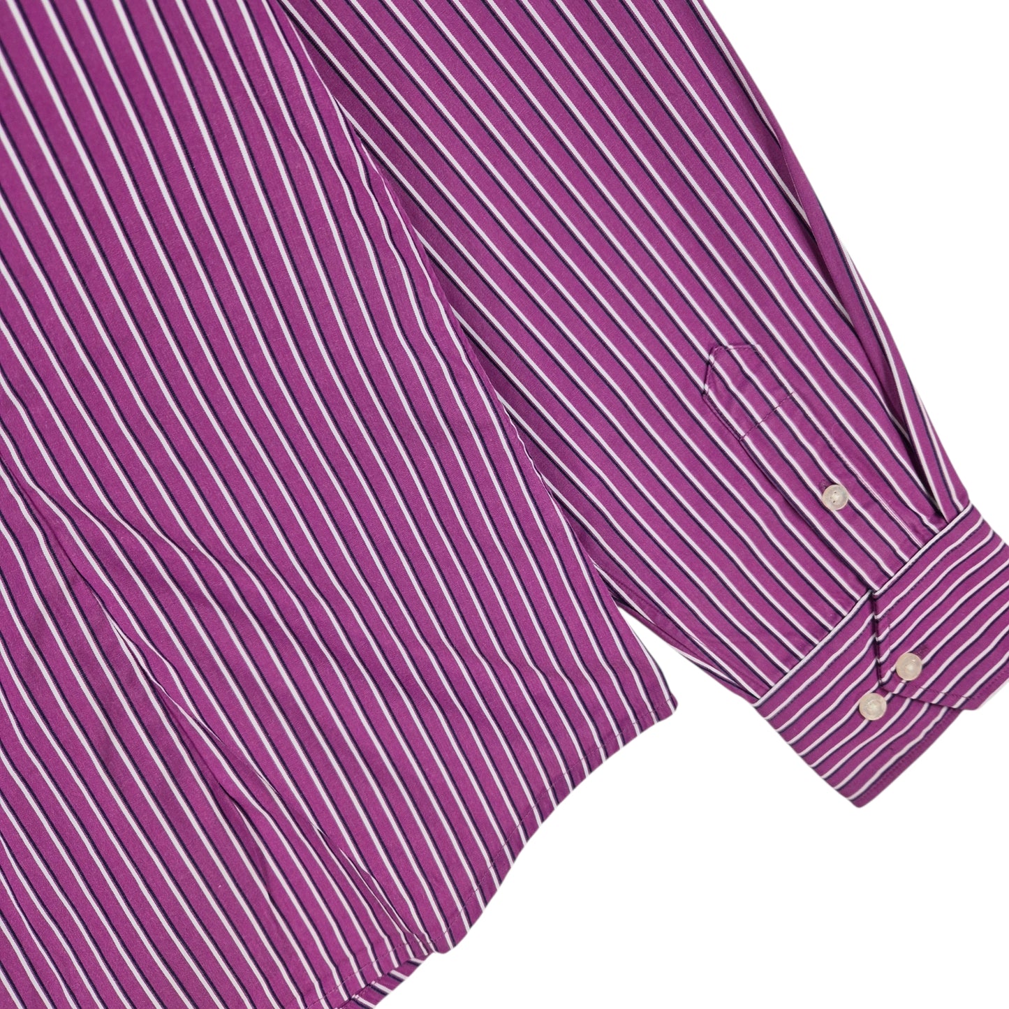 Vintage Ralph Lauren Green Label Womens Purple Striped Dress Shirt Size L