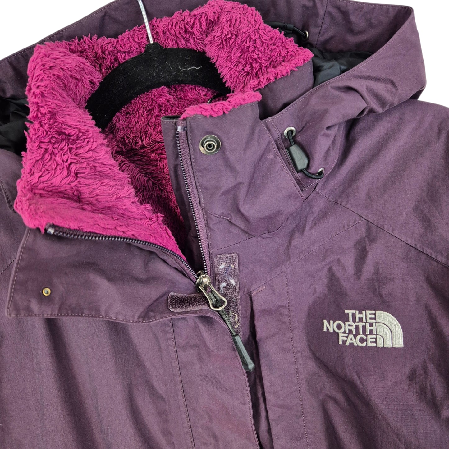 The Nort Face Womens Purple Fleece Insulated Nylon Jacket Size L