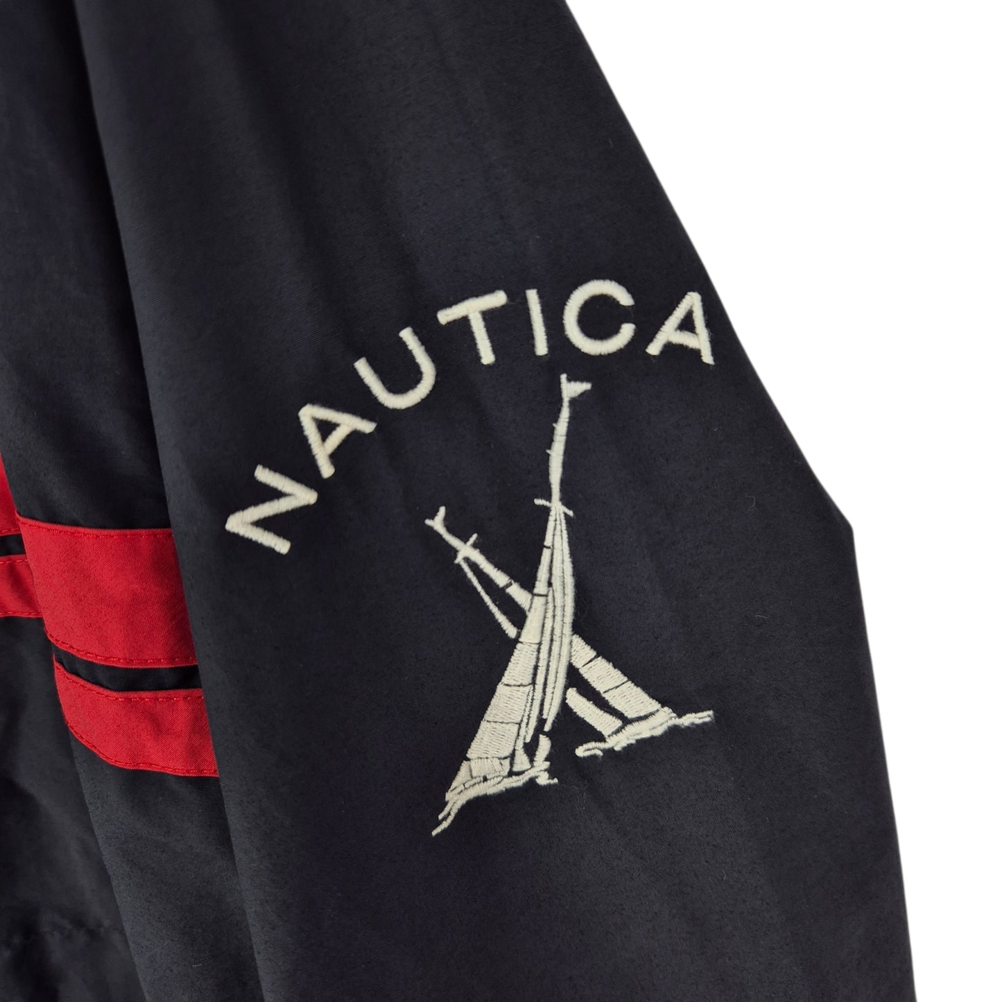Nautica Black Windbreaker Jacket Size XL