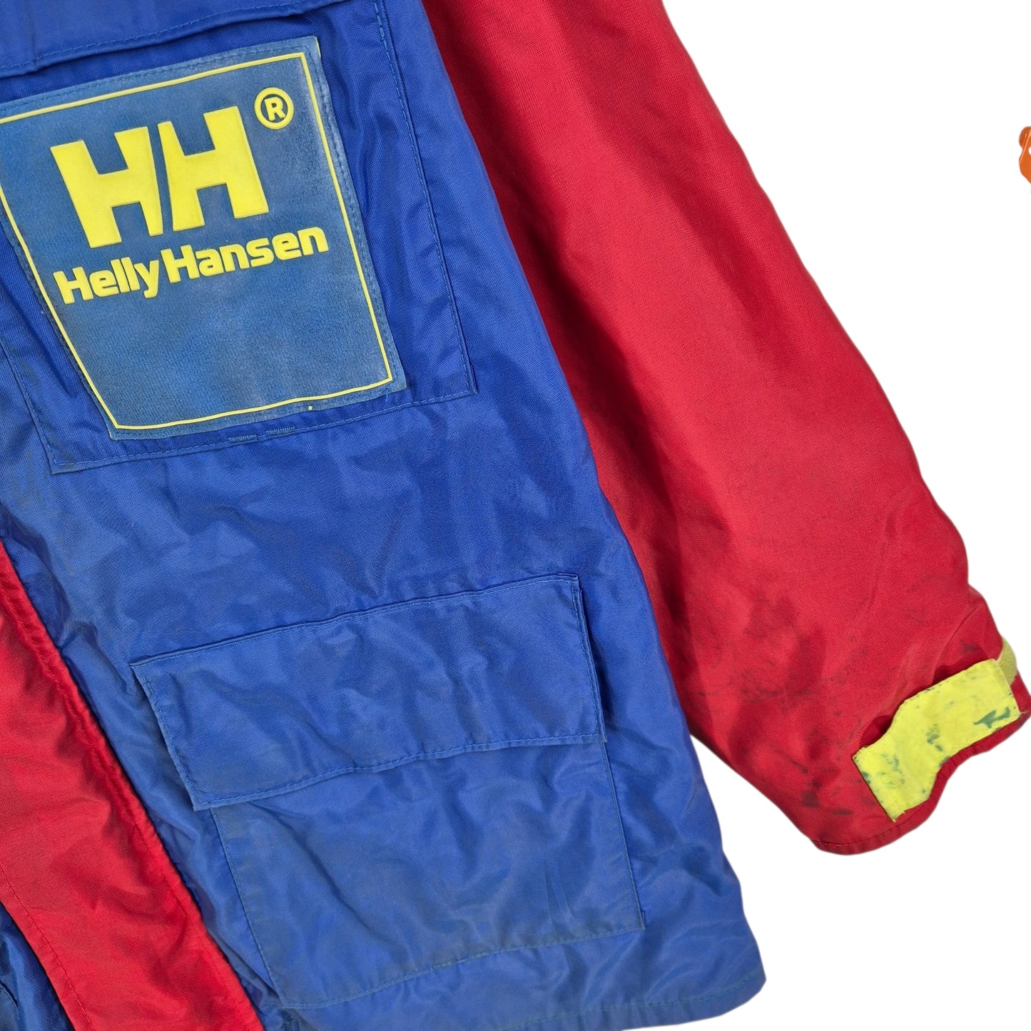 Vintage Helly Hansen 80's Red & Blue Heavy Nylon Jacket Size XL