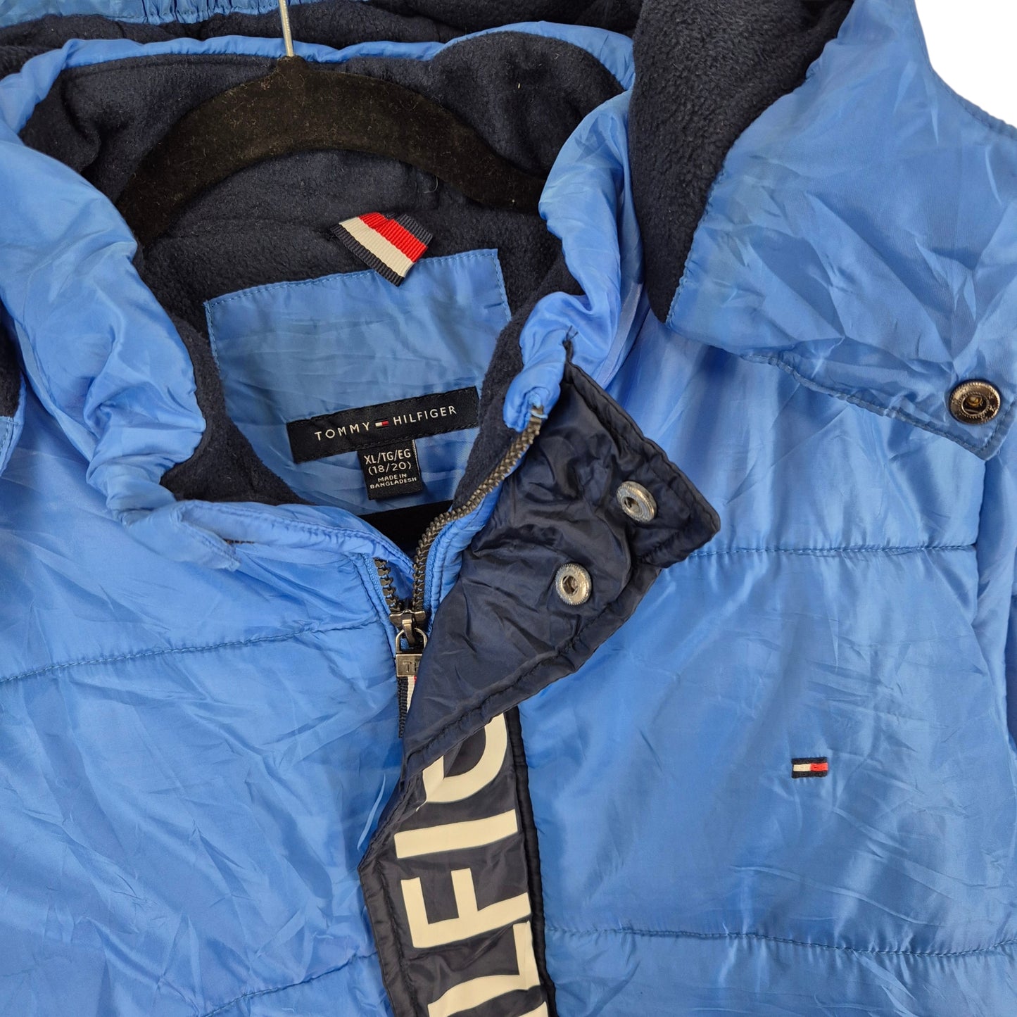 Tommy Hilfiger Blue Puffer Jacket Size S