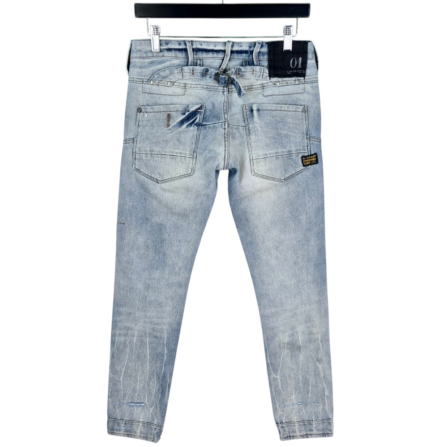 Vintage G Star Raw Jeans Womens Light Blue Low Waist Denim W28