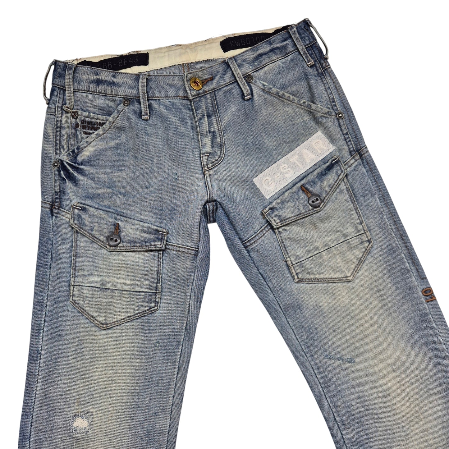 Vintage G Star Raw Jeans Womens Light Blue Low Waist Denim W28