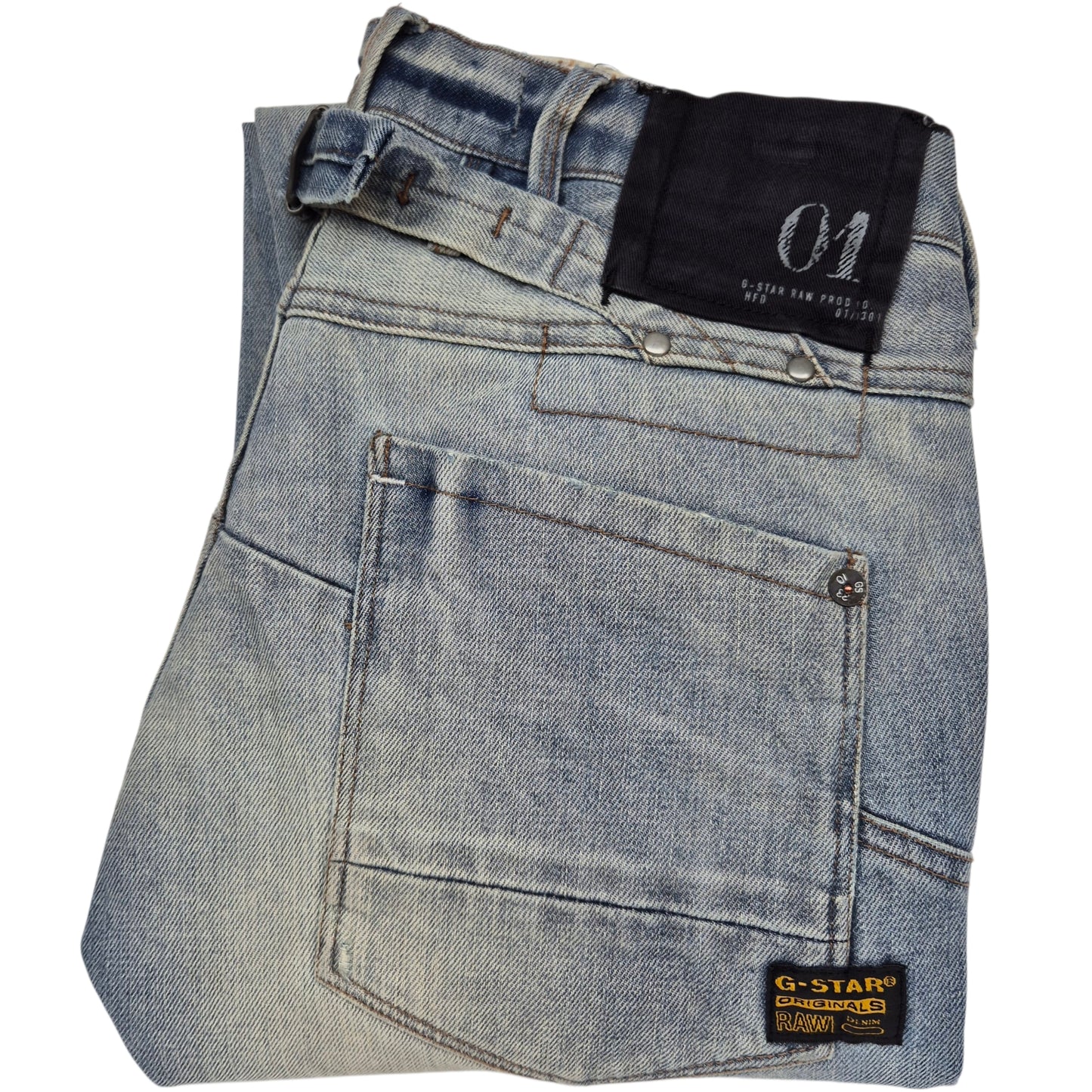 Vintage G Star Raw Jeans Womens Light Blue Low Waist Denim W28