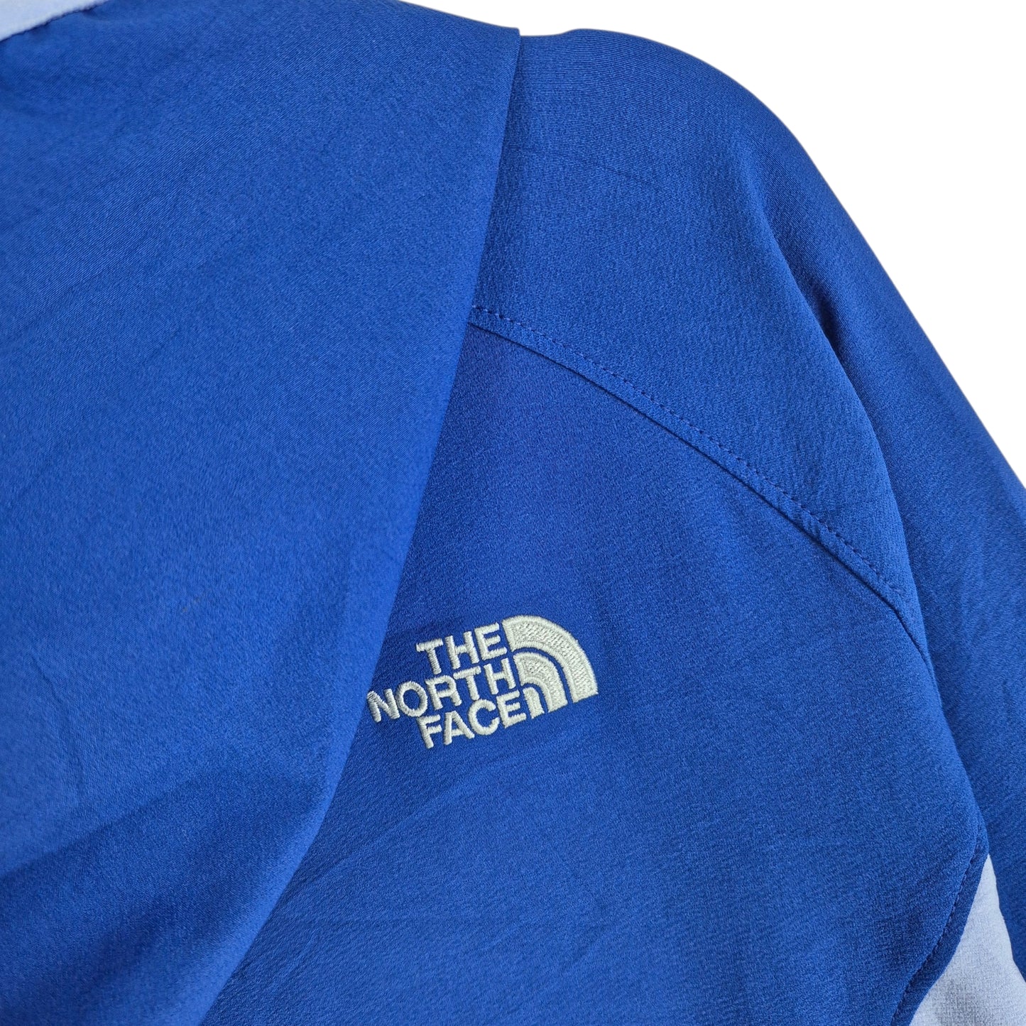 The North Face Womens Blue Hooded Stretchy Zip Jacket Size XL