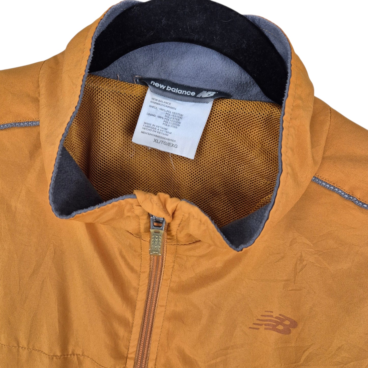 New Balance Mustard Brown Spray Jacket Size XL