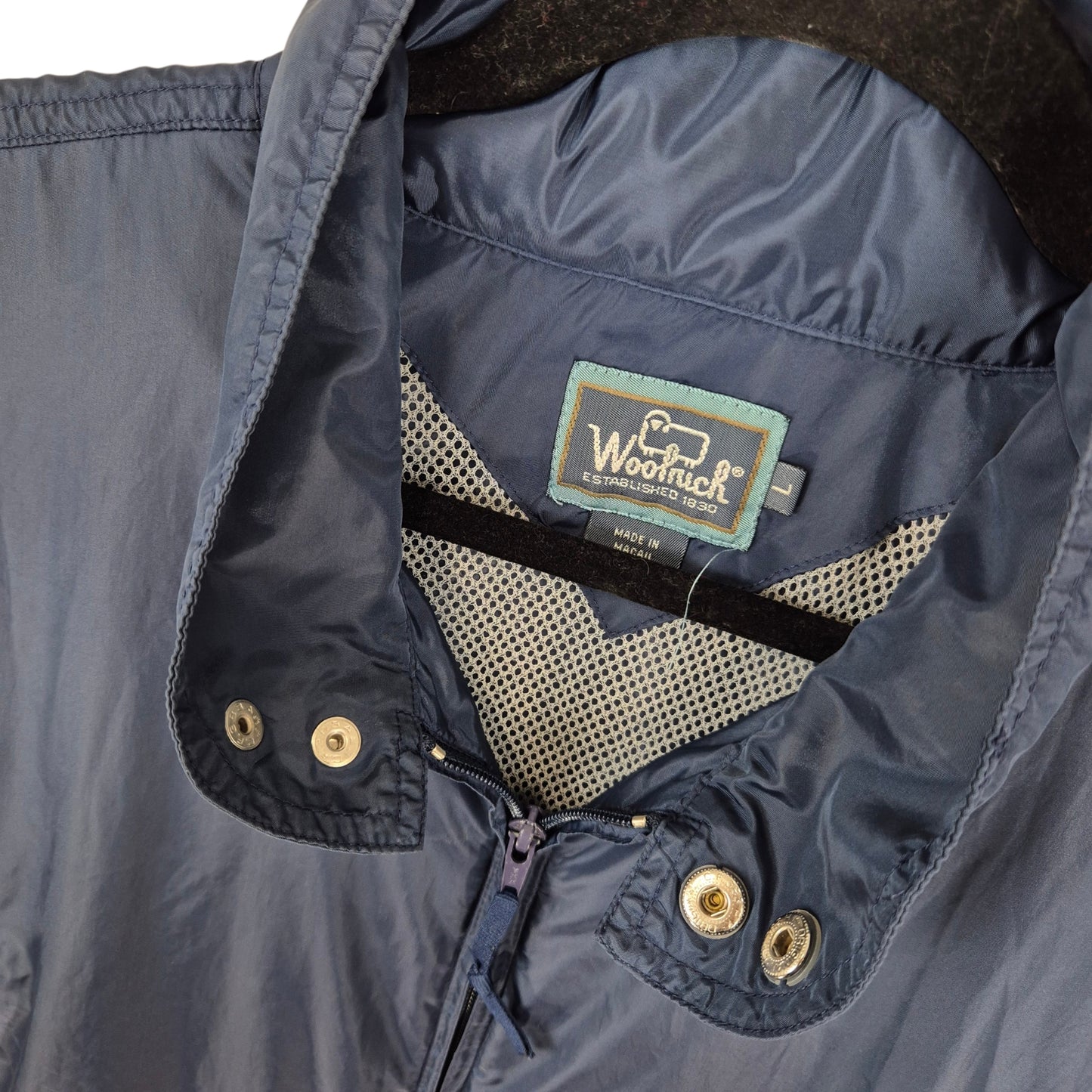 Vintage Woolrich 80's Dark Blue Spray Jacket Size L