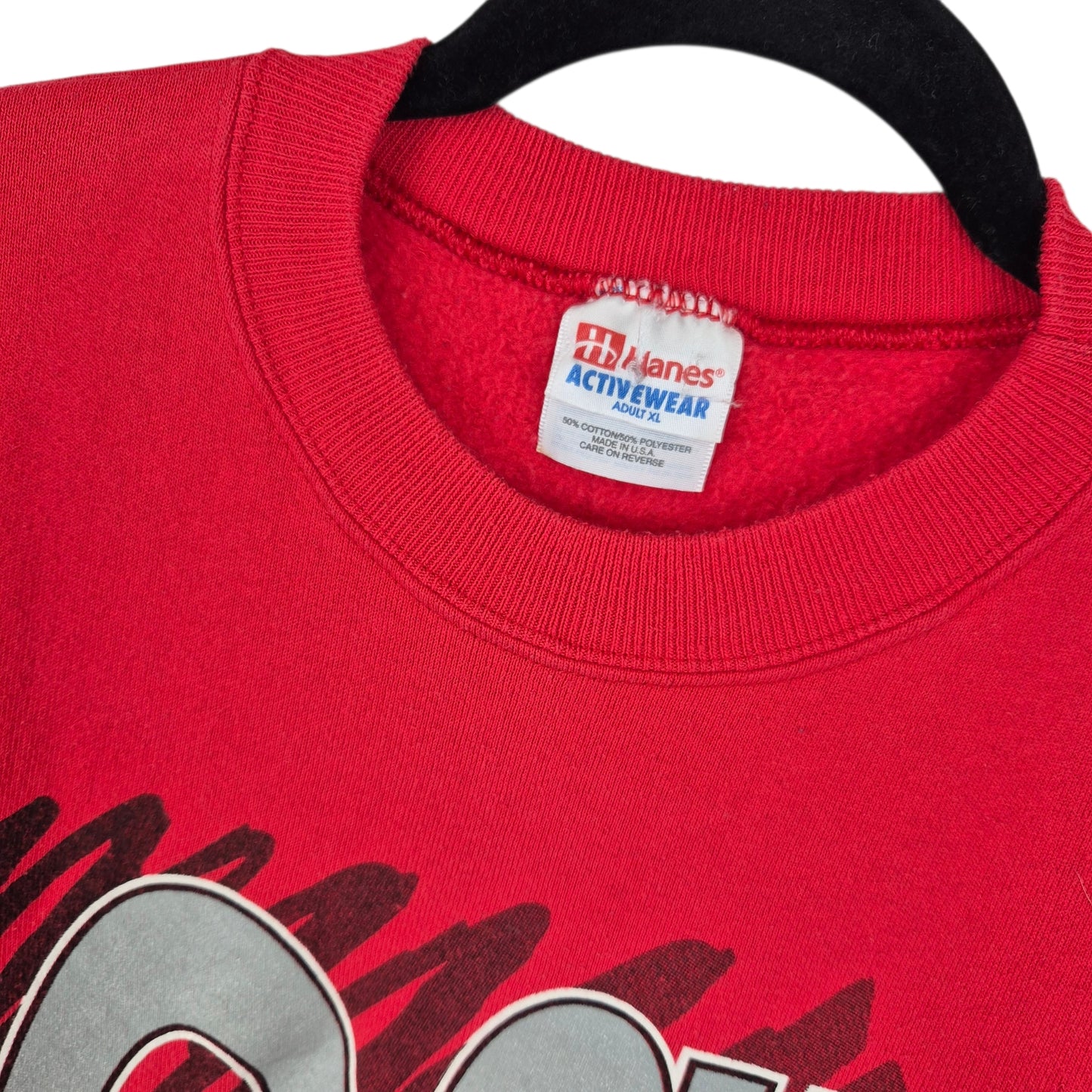 Vintage Ohio State Buckeyes 90's Red USA Made Crewneck Sweater Size XL