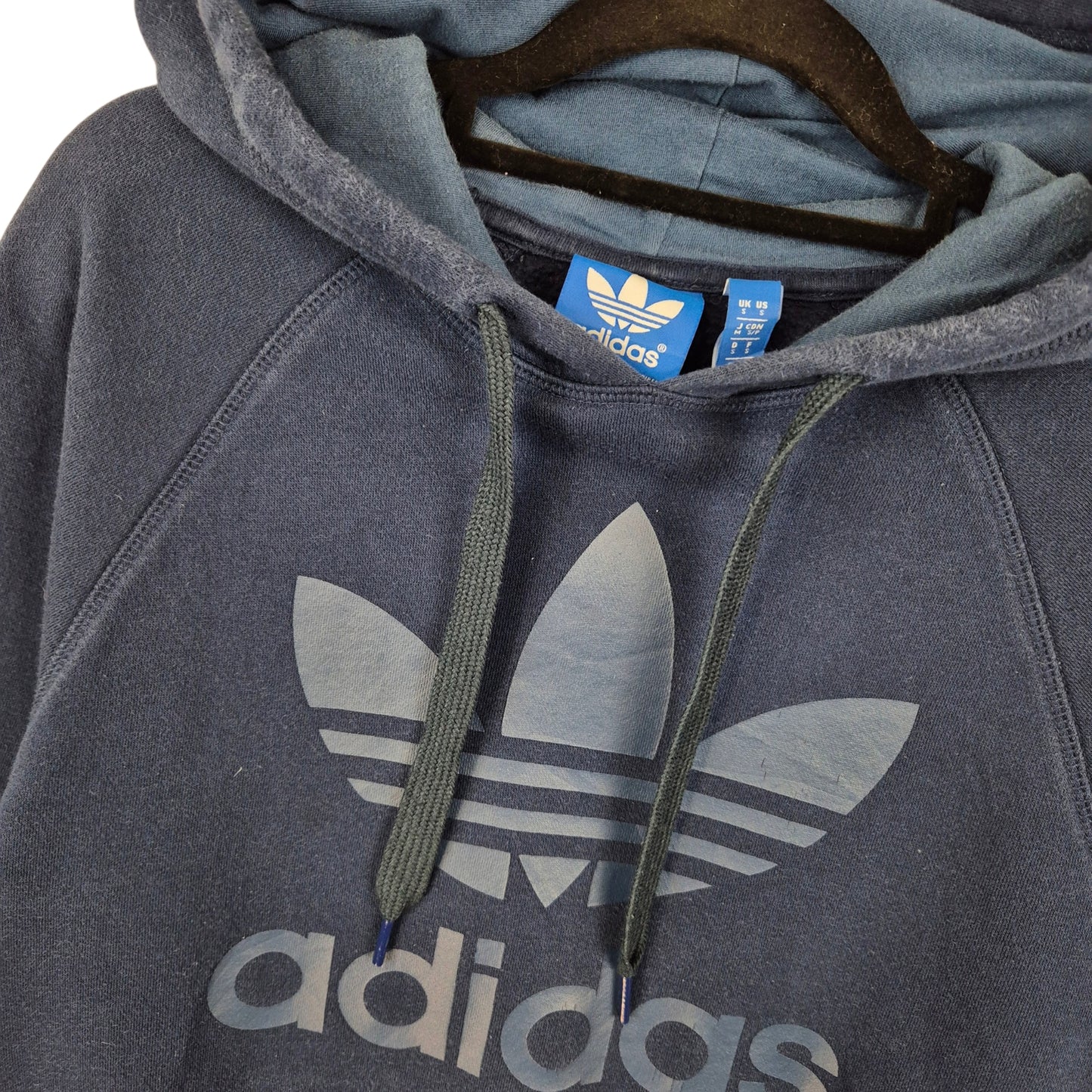 Adidas Dark Blue Monogram Hoodie Size S
