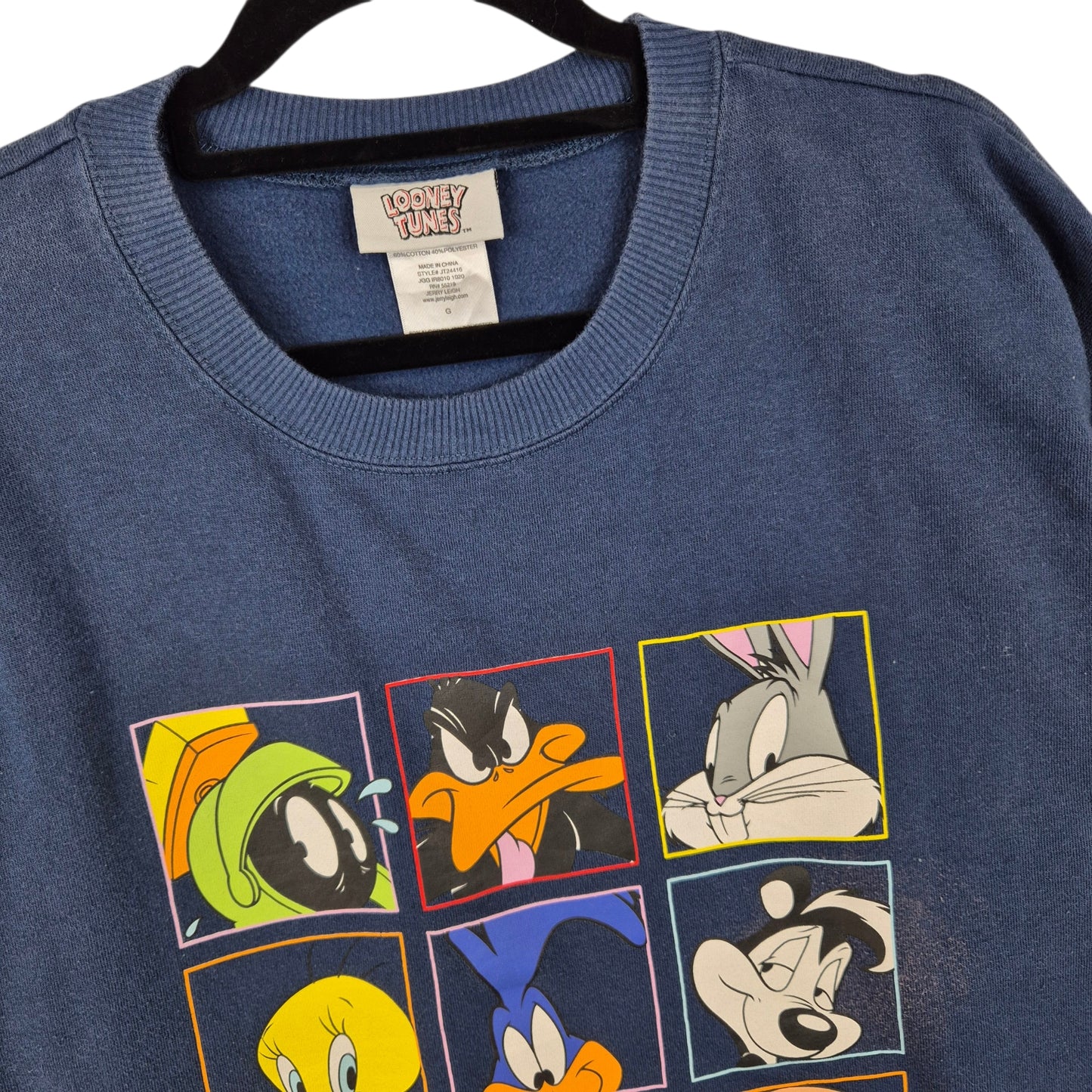 Looney Tunes Dark Blue Crewneck Sweater Size L