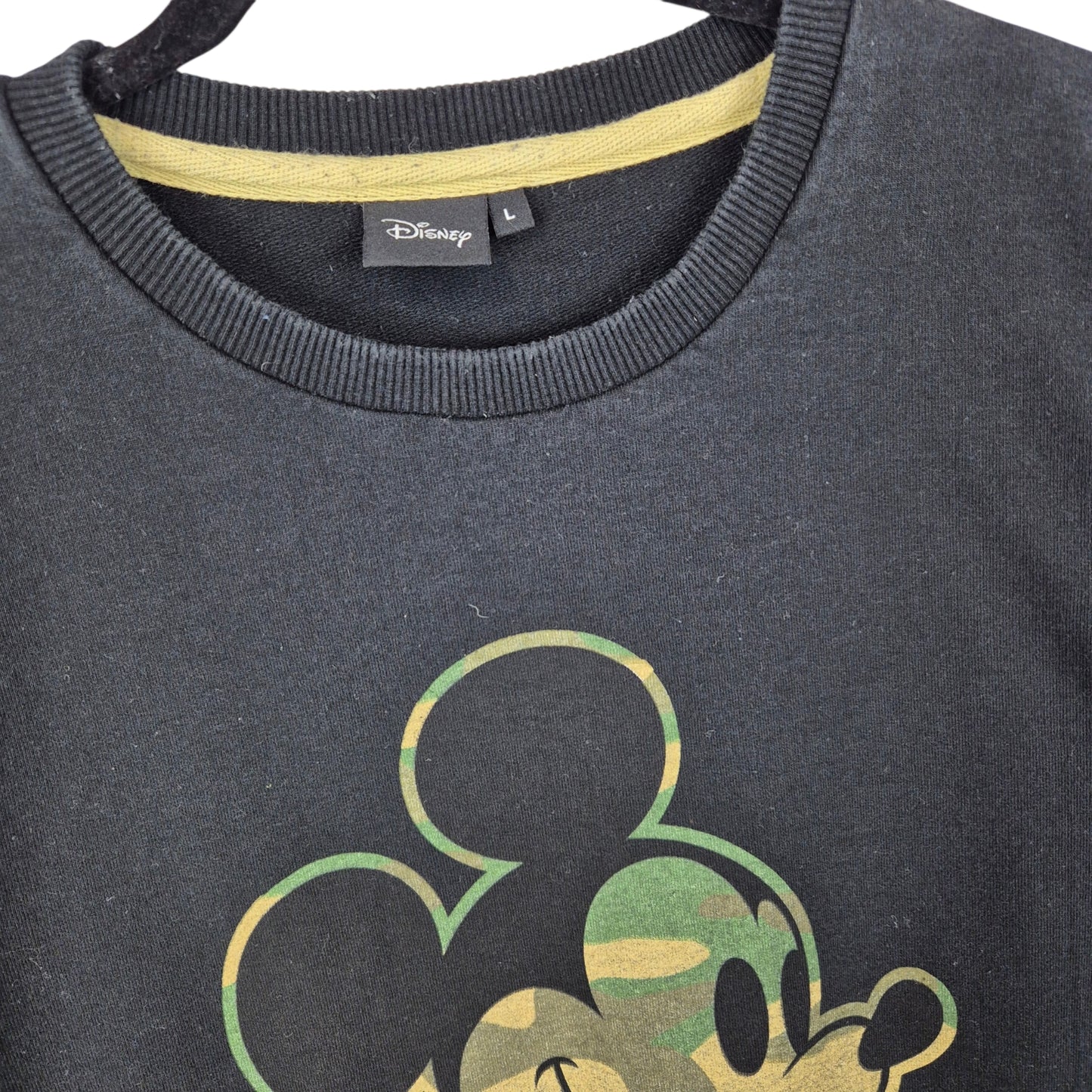 Disney Mickey Mouse Black Crewneck Sweater Size L