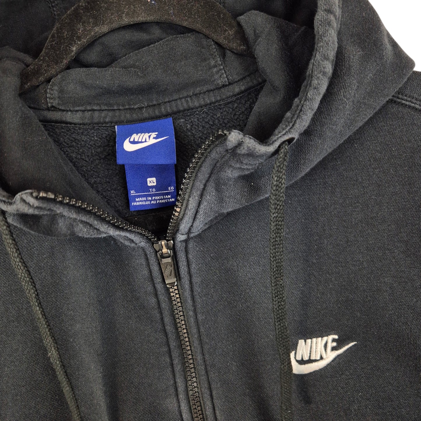 Nike Black Zip Hoodie Size XL