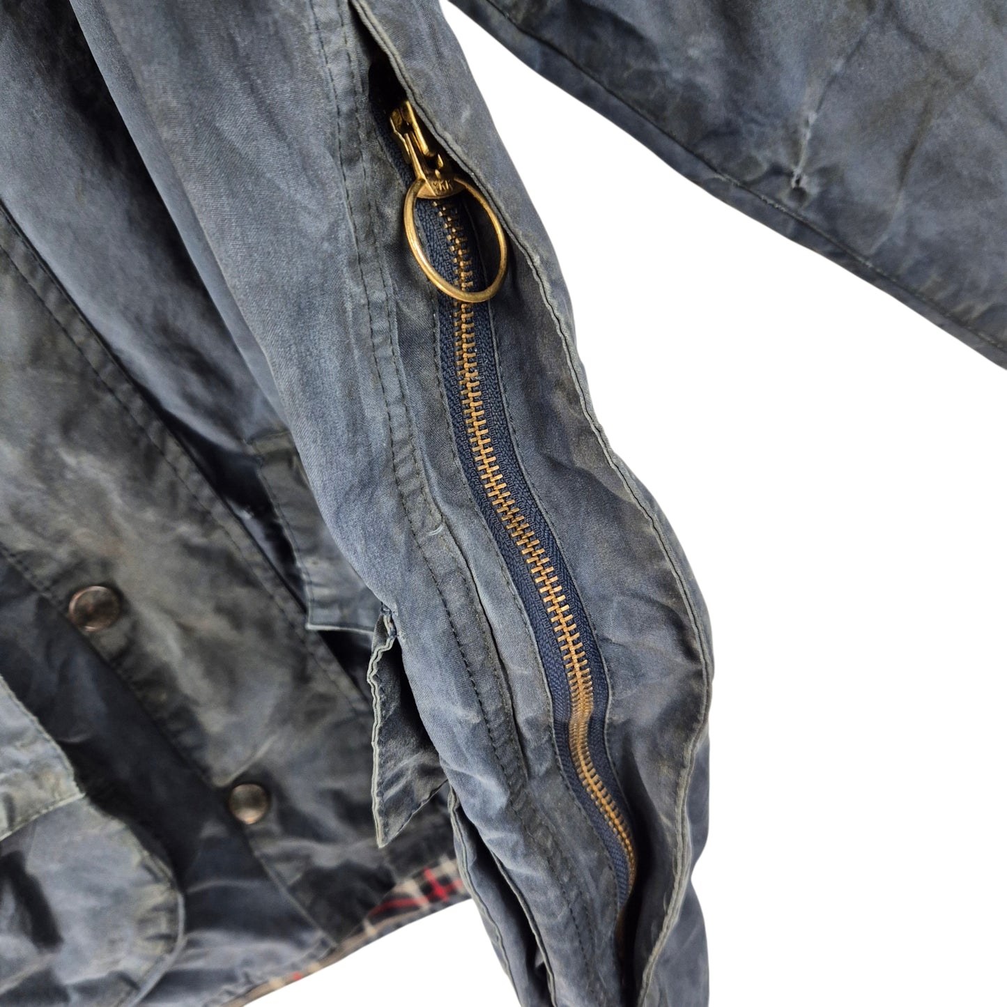 Vintage Barbour Dark Grey Heavy Trench Coat Wax Jacket Size M