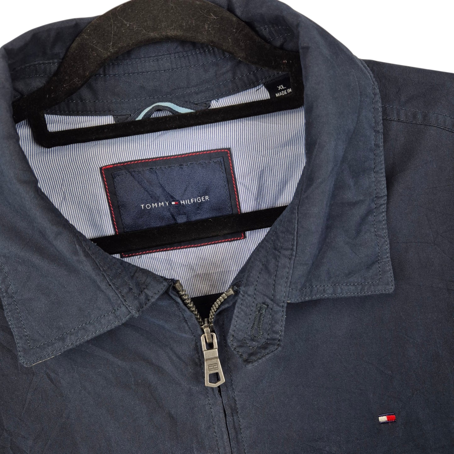 Tommy Hilfiger Dark Blue Collared Jacket Size XL