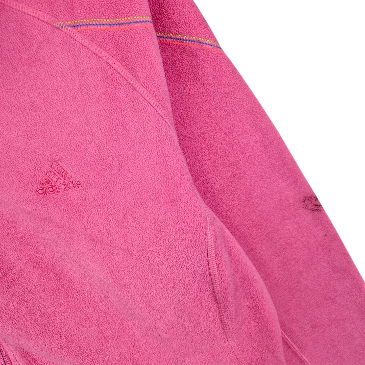 Adidas Womens Pink Fleece Zip Jumper Size XL
