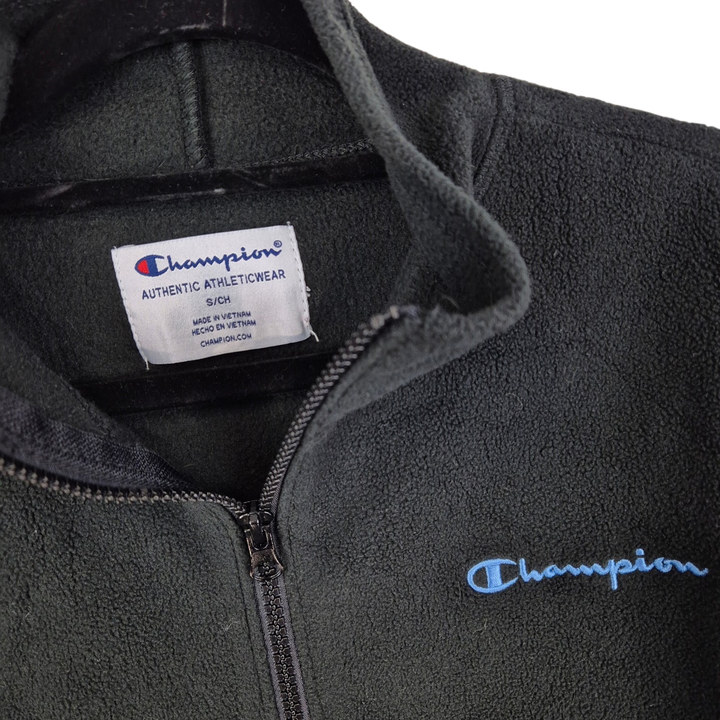 Champion Black Fleece Zip Jumper Size S