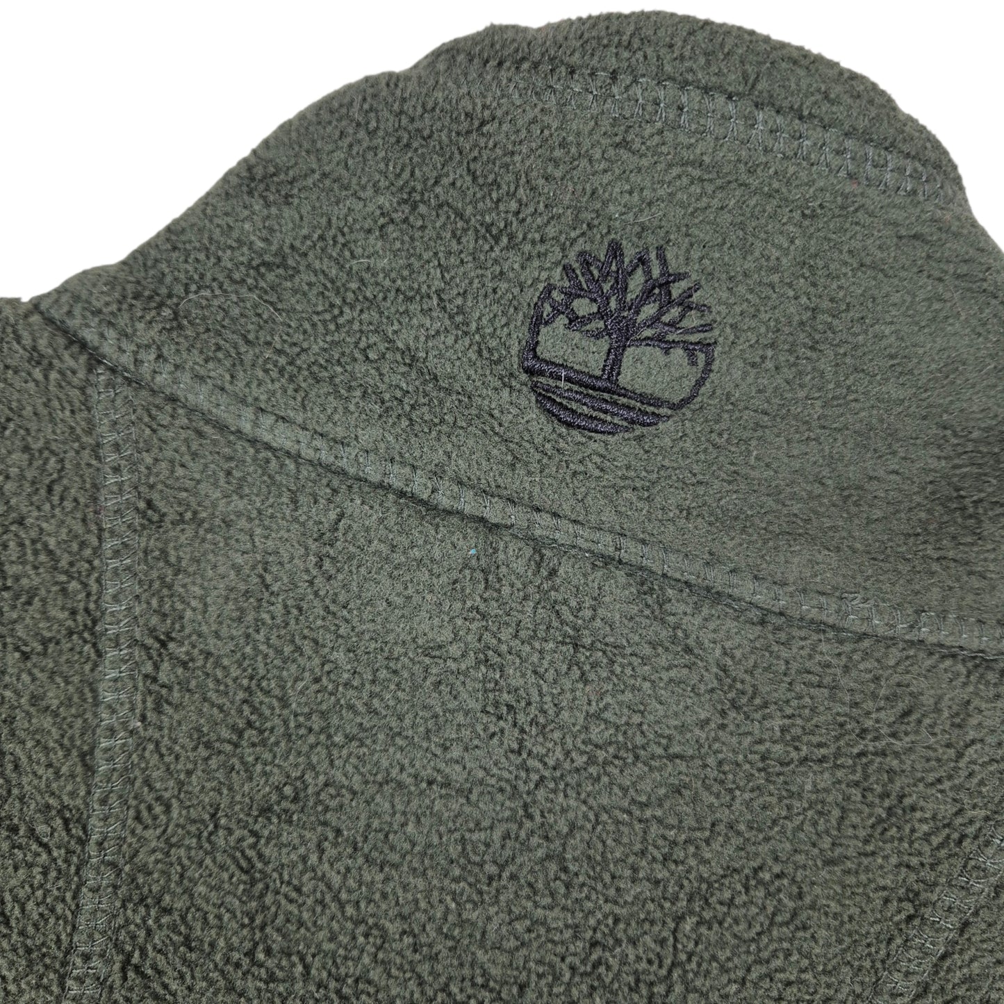 Timberland Green Quarter Zip Fleece Jumper Size L
