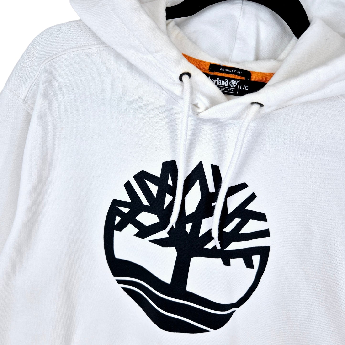 Timberland White Regular Fit Hoodie Size L