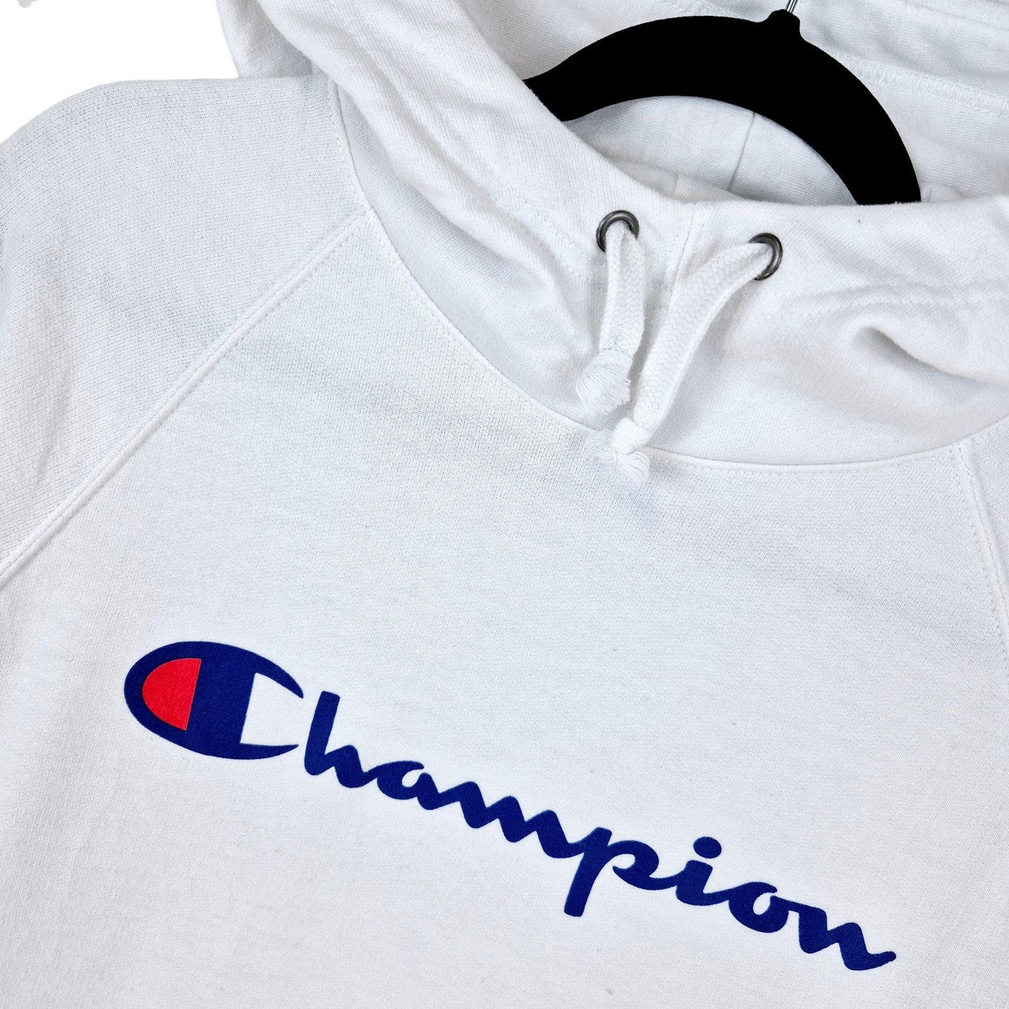 Champion White Chest Script Hoodie Size XL