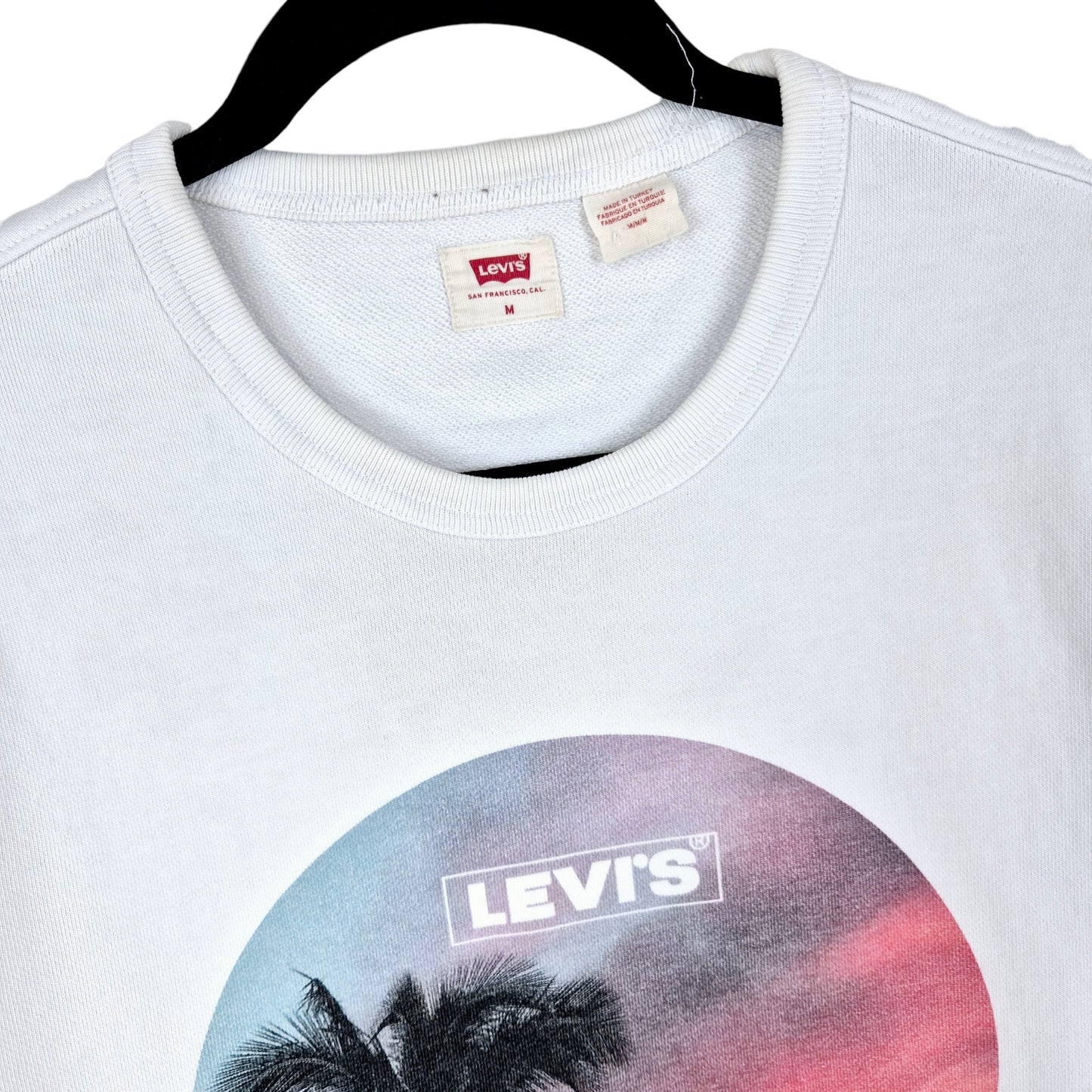 Levis White Crewneck Sweater Size M
