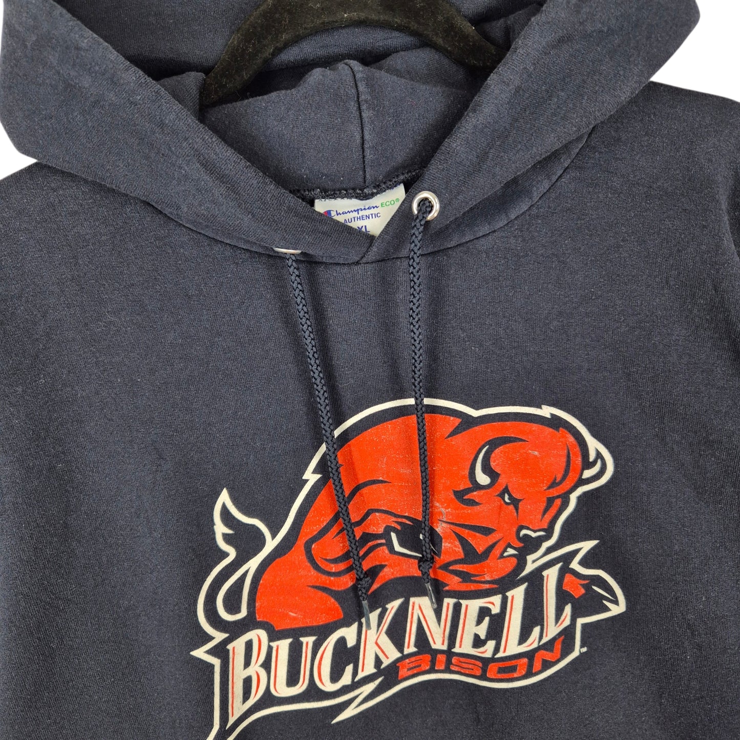 Champion Bucknell Bison Dark Blue Hoodie Size XL