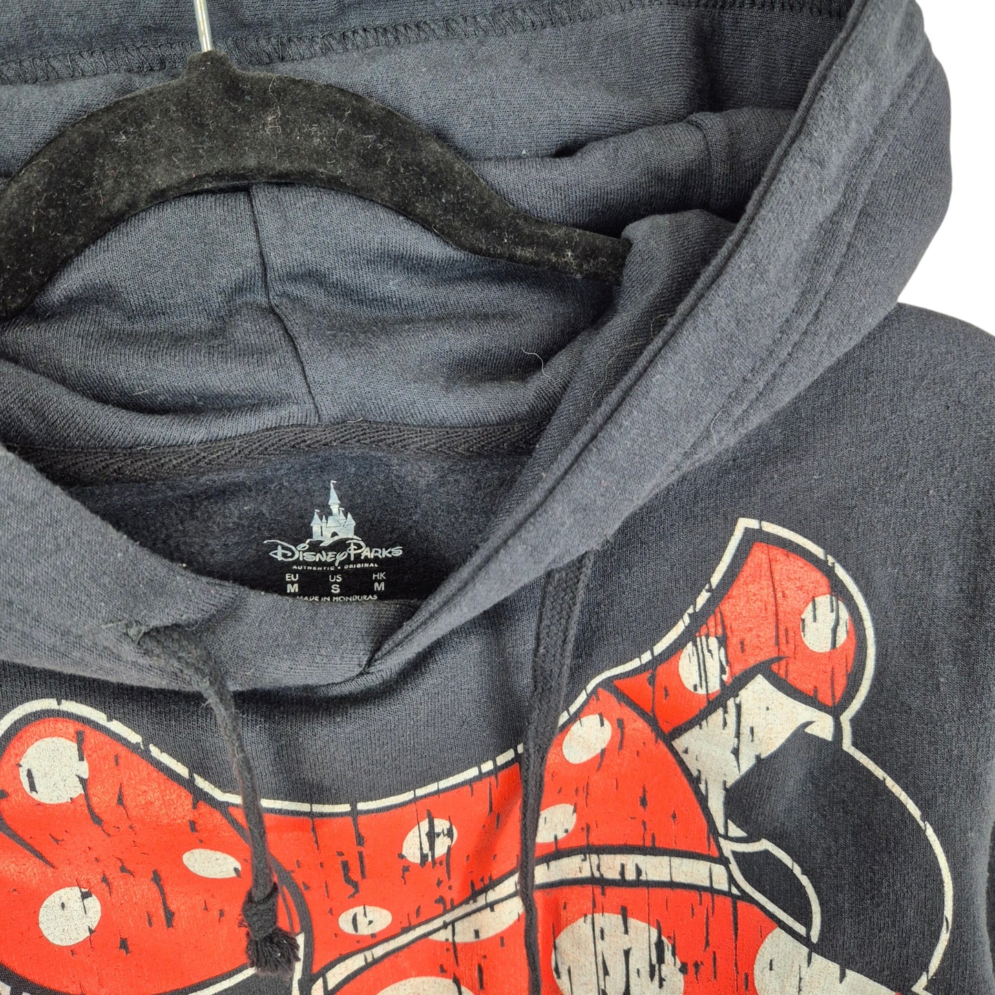 Disney Minnie Mouse Womens Black Hoodie Size S