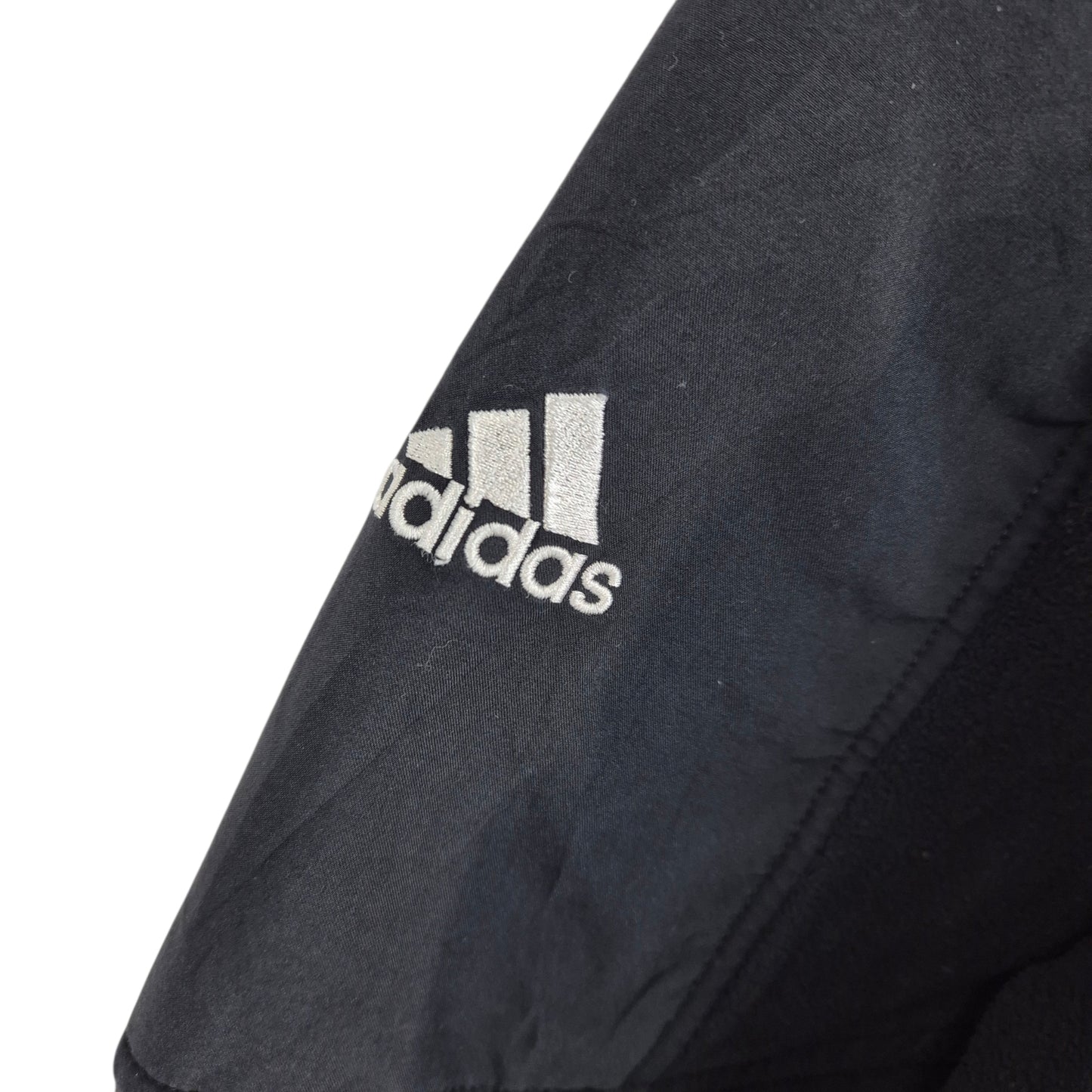 Vintage Adidas 2000's Black Quarter Zip Fleece Jumper Size M