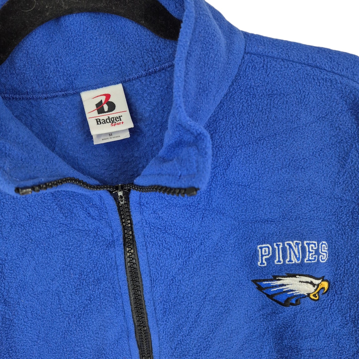 Pines Eagles Blue Quarter Zip Fleece Jumper Size M