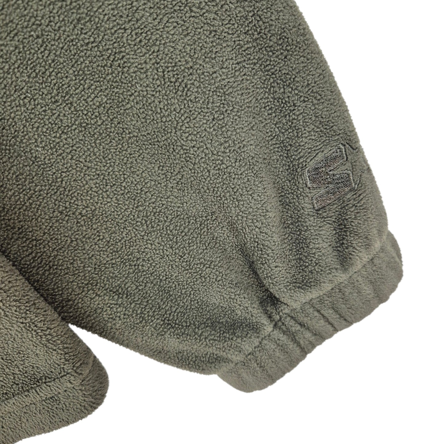 Vintage Starter Olive Green Fleece Zip Jumper Size L